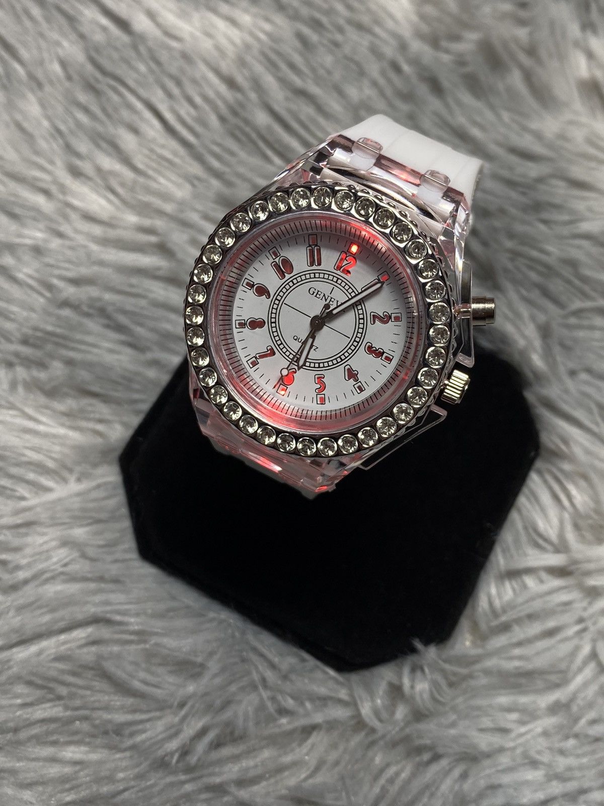 Japanese Brand Geneva LED Light-Up Crystal Watch | Japanese Brand Size ONE SIZE - 2 Thumbnail