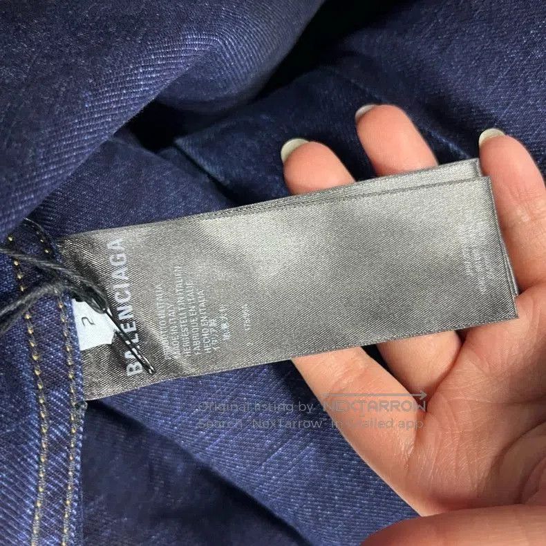 Balenciaga Balenciaga Blue Logo Denim Jacket. Size US S / EU 44-46 / 1 - 3 Thumbnail