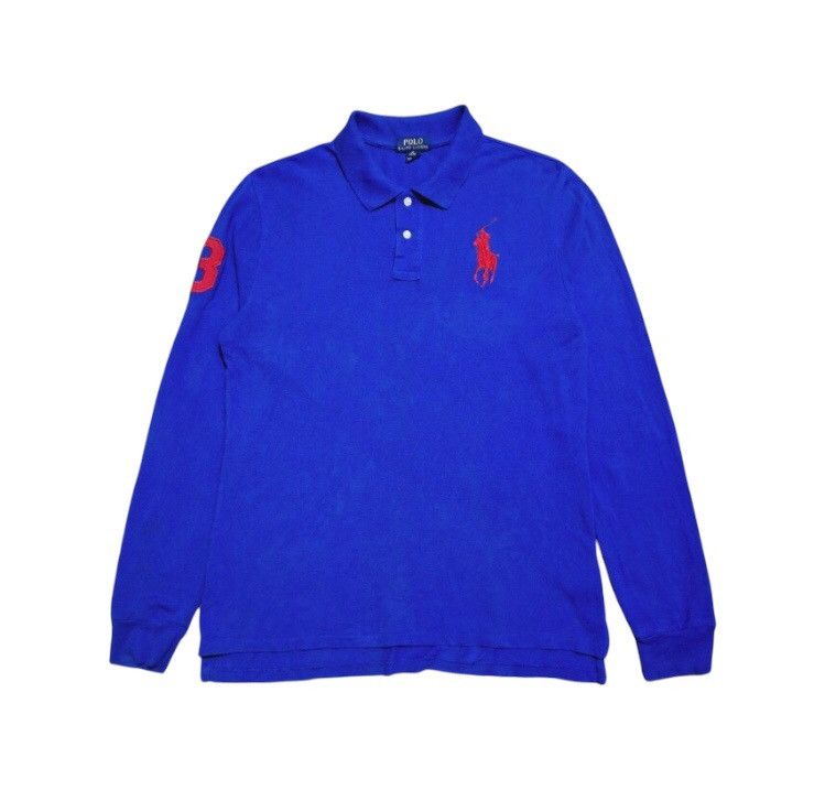 Polo Ralph Lauren × Ralph Lauren Polo Ralph Lauren Long Sleeve Big Logo Blue #3 Polos Size US XL / EU 56 / 4 - 1 Thumbnail