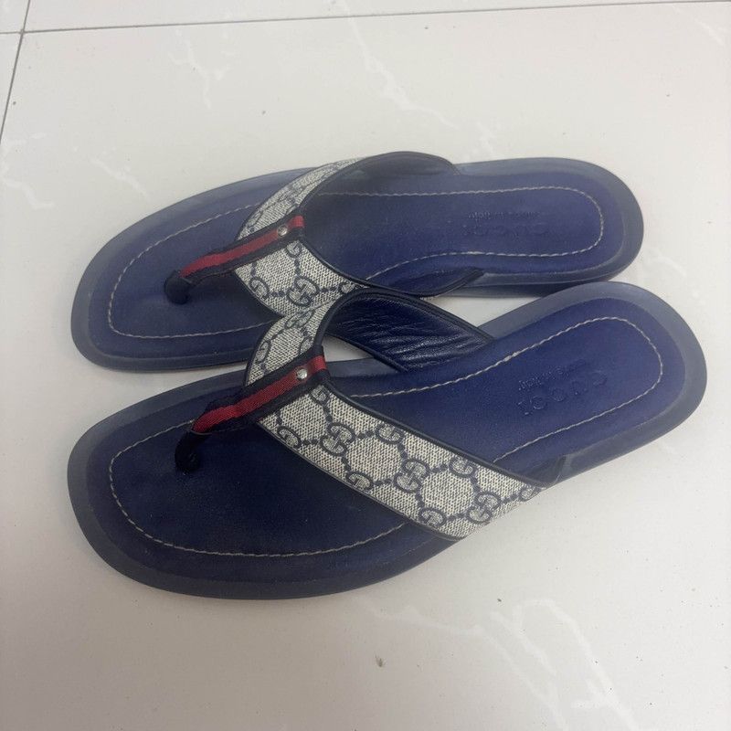 Gucci Gucci Stylish Blue Casual Flip Flops - Size US 8 / EU 41 - 1 Thumbnail