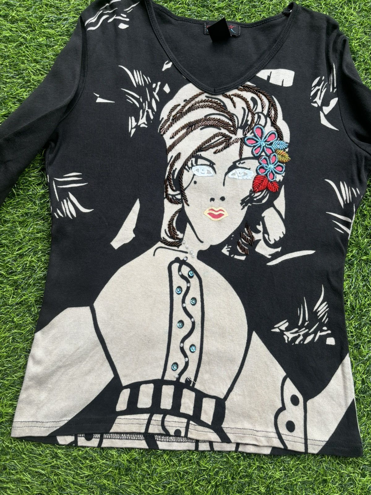 Hysteric Glamour Y2k Oustooc Barcelona Women's Longsleeve Size M / US 6-8 / IT 42-44 - 3 Thumbnail