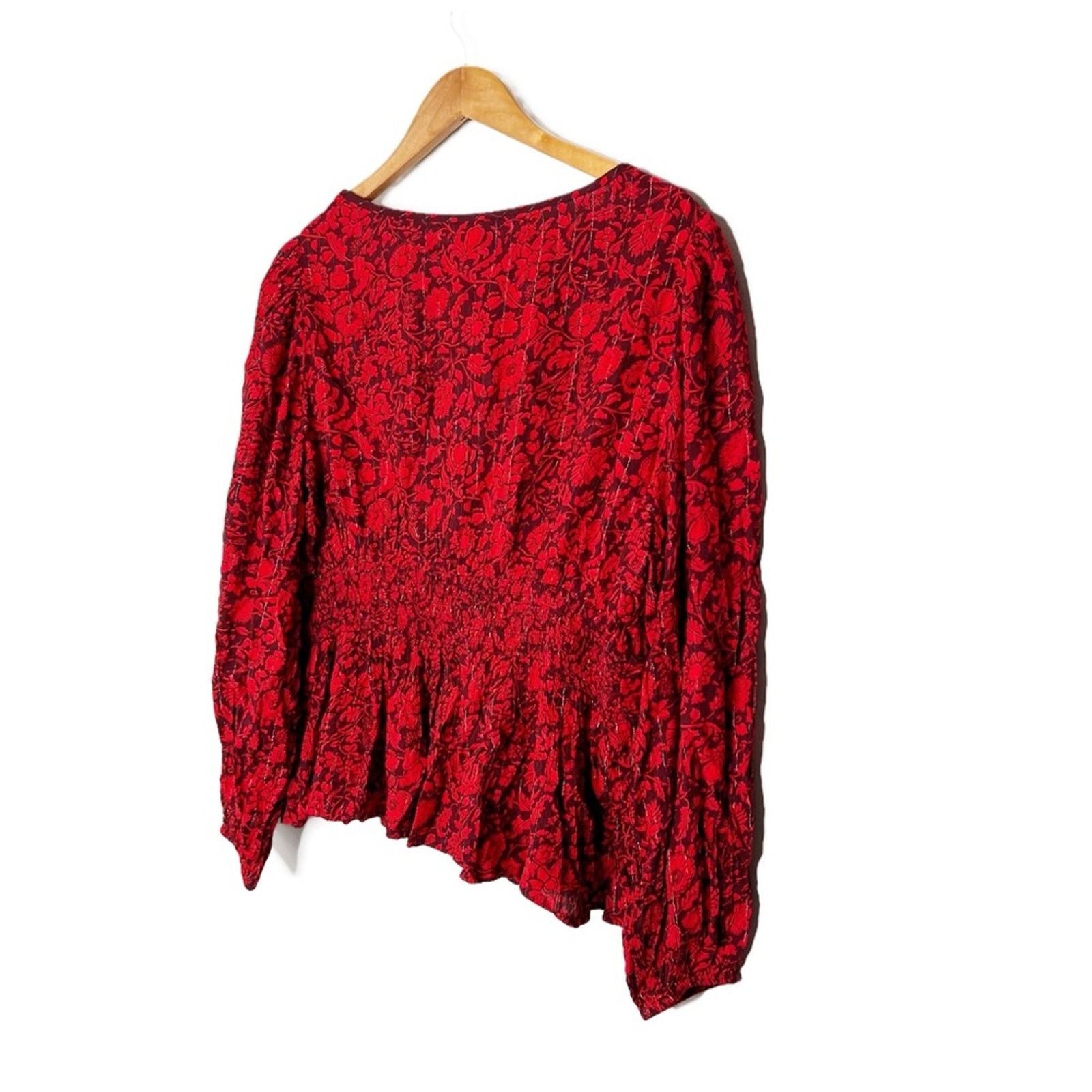 Target Basics New with Tag Knox Rose Women’s Floral Peplum Blouse Top Size XXL / US 16-18 / IT 52-54 - 9 Thumbnail