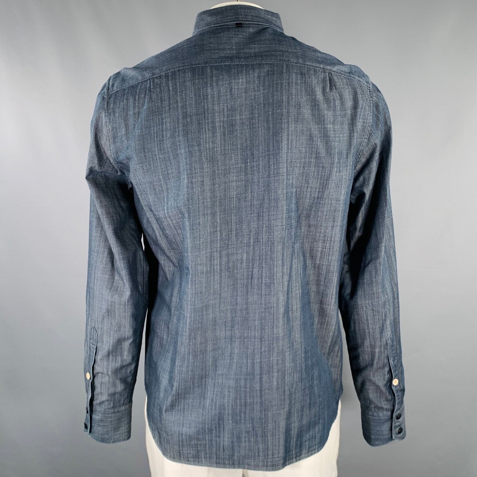 Rag & Bone RAG & BONE Size L Indigo Cotton Button Up Long Sleeve Shirt Size US L / EU 52-54 / 3 - 3 Thumbnail
