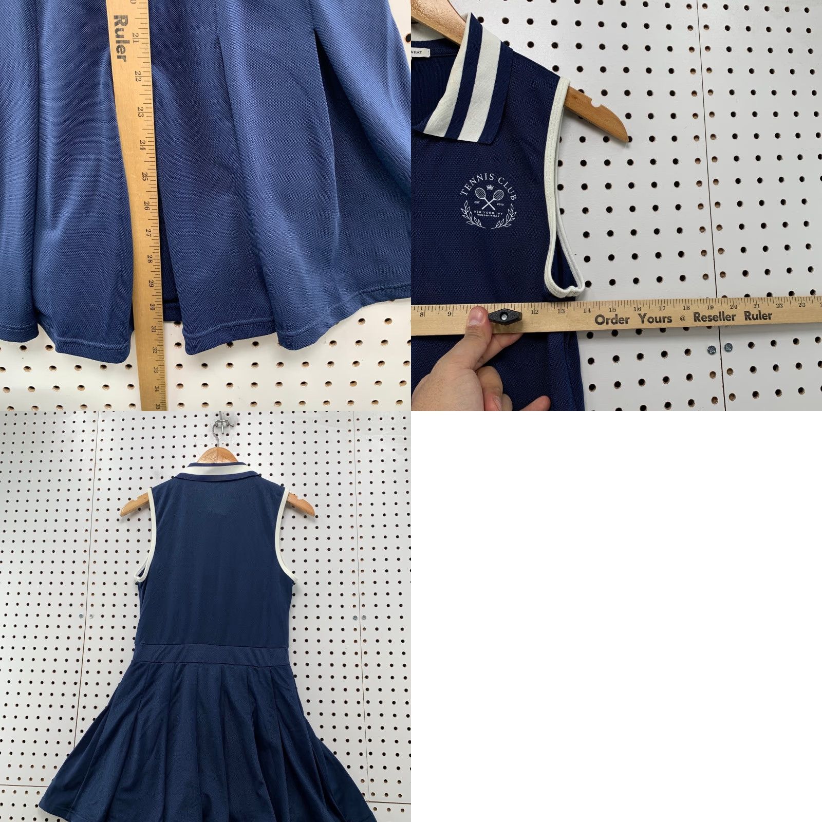 Vintage We Wore What Tennis Dress Womens Medium Navy Pleated Tennis Club Zip Front Size M / US 6-8 / IT 42-44 - 8 Thumbnail