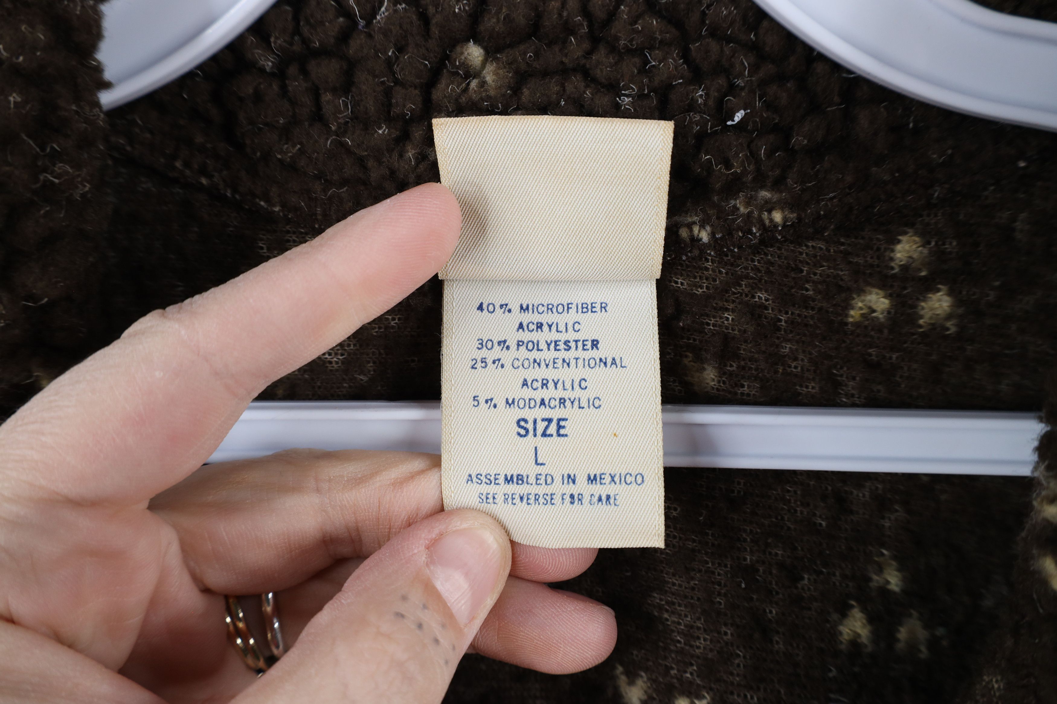 Vintage Vintage 90s Streetwear Fair Isle Deep Pile Fleece Jacket Size L / US 10 / IT 46 - 6 Thumbnail