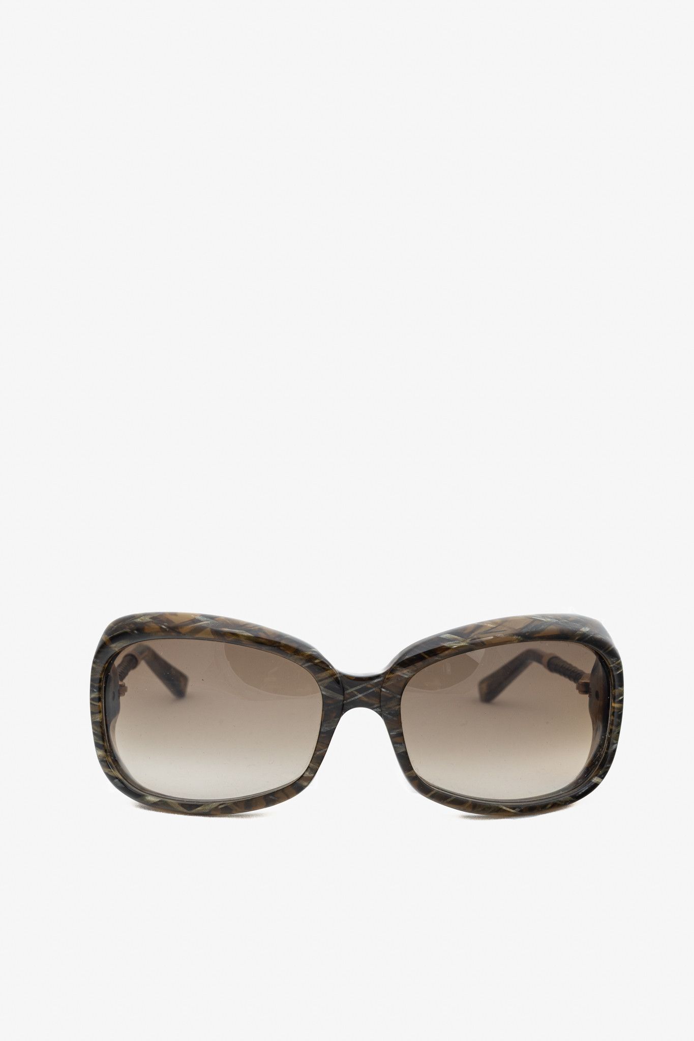 Bottega Veneta Bottega Veneta BV 92/S Braided-Leather Rectangle Sunglasses Size ONE SIZE - 2 Thumbnail