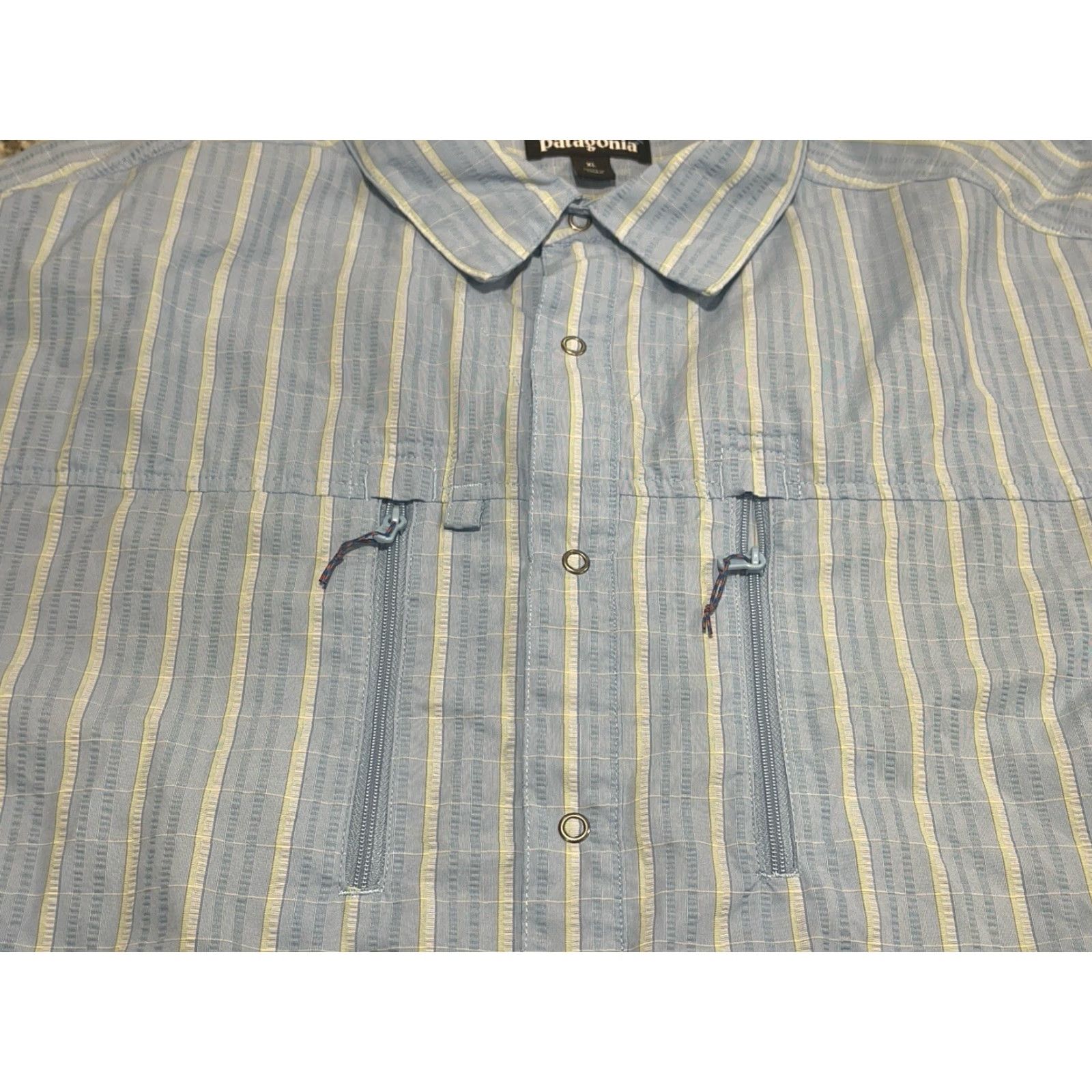 Patagonia Patagonia Shirt Mens Congo Town Pucker shirt Vented Nylon Polyester Blue Sz XL Button-Down Mens Size US XL / EU 56 / 4 - 4 Thumbnail