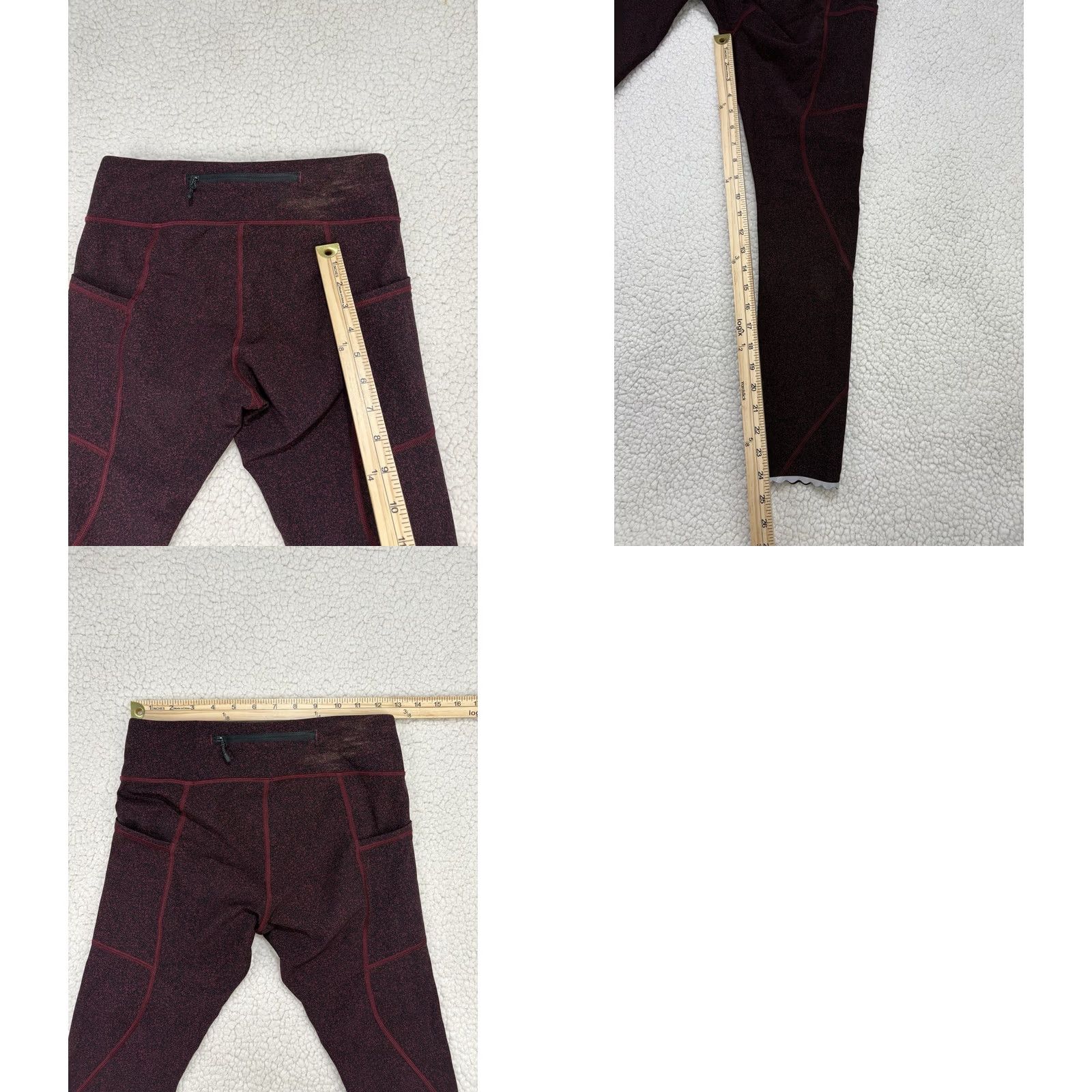 Lululemon Lululemon Tight Stuff Tight II Leggings 25" Granulite Garnet Black Size 6 Workout Athleisure Womens Size 28" / US 6 / IT 42 - 8 Thumbnail