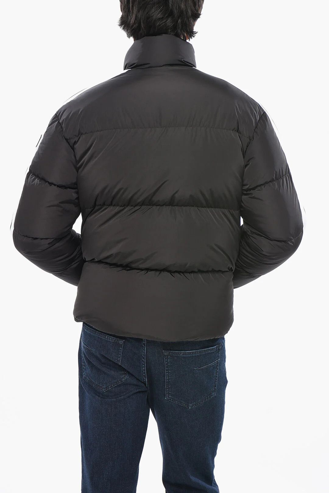 Palm Angels og1mm0326 Solid-Colour Quilted Down Jacket in Black Size US S / EU 44-46 / 1 - 2 Thumbnail