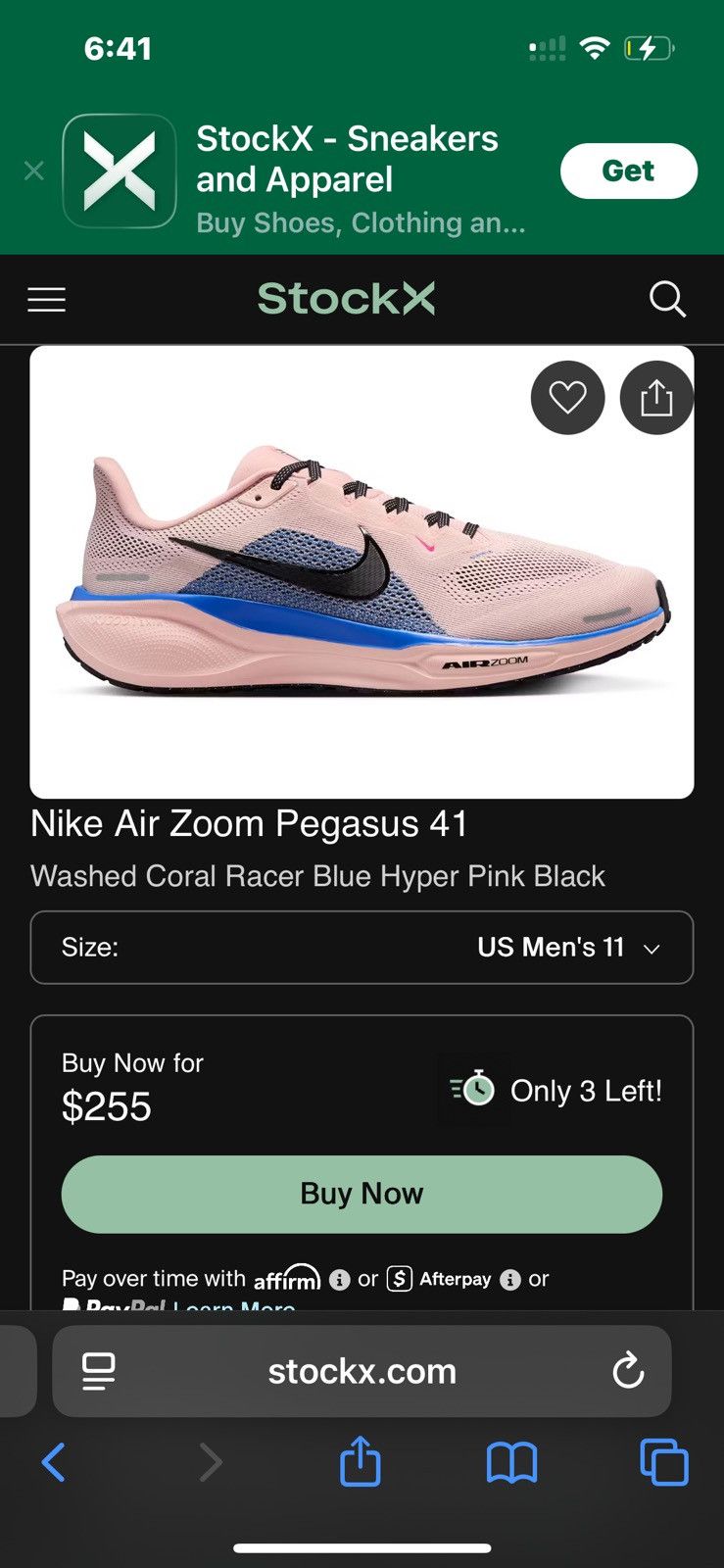 Nike Nike Air Zoom Pegasus 41 Size US 11 / EU 44 - 7 Thumbnail