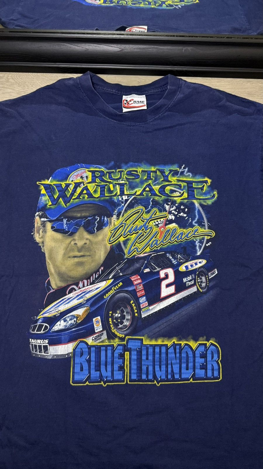 NASCAR Vintage 2000s Rusty Wallace #2 Nascar Blue Thunder Racing Size US L / EU 52-54 / 3 - 4 Thumbnail