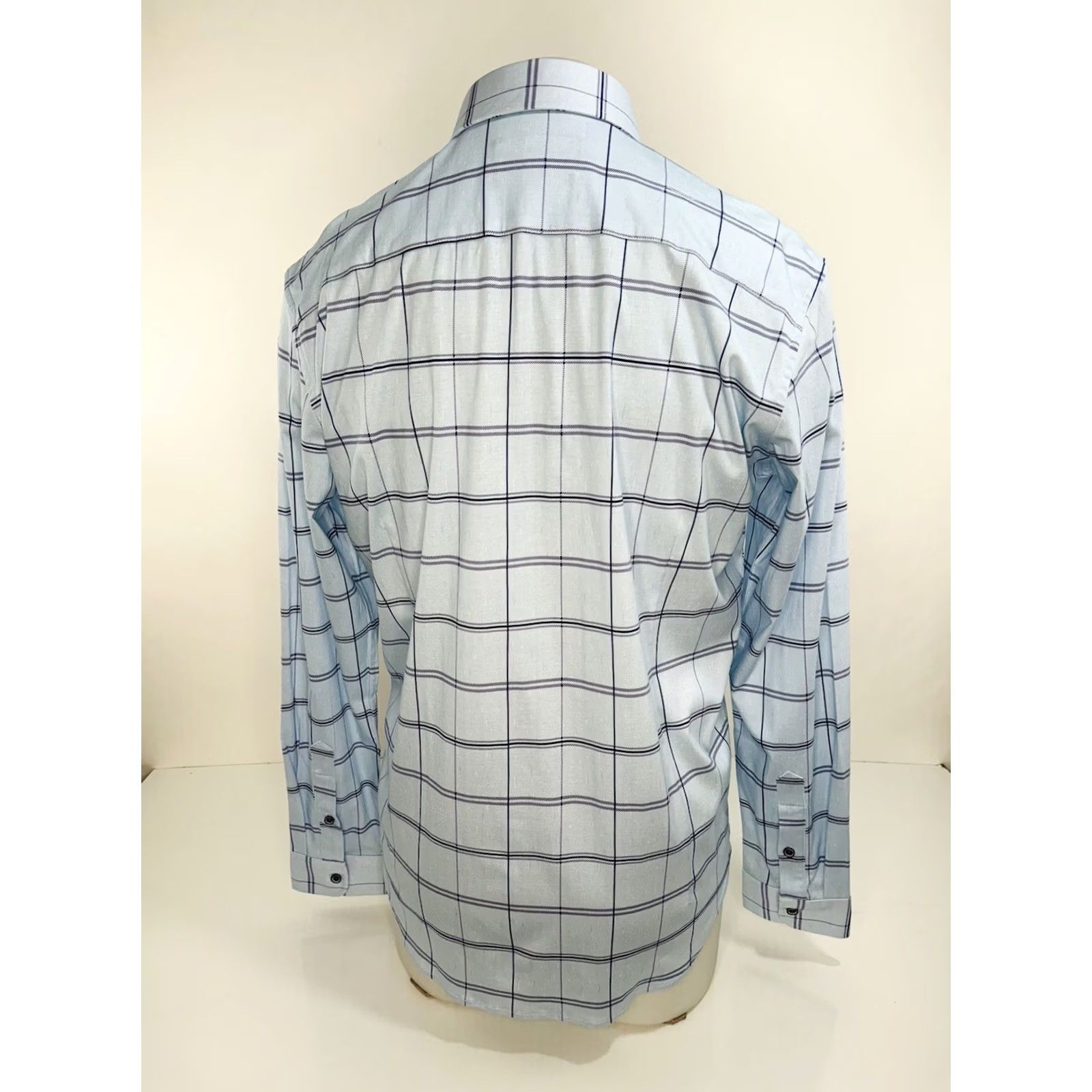 Buttero BUTTER CLOTH Plaid Shirt - M - Blue / Purple / Black - NEW w TAGS - Flip Cuff - Button-Up Shirt - Men Size US M / EU 48-50 / 2 - 5 Thumbnail