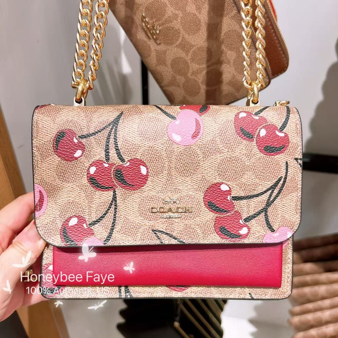 Coach Mini Klare Crossbody Bag In Signature Canvas Cherry CY716 Size ONE SIZE - 7 Thumbnail