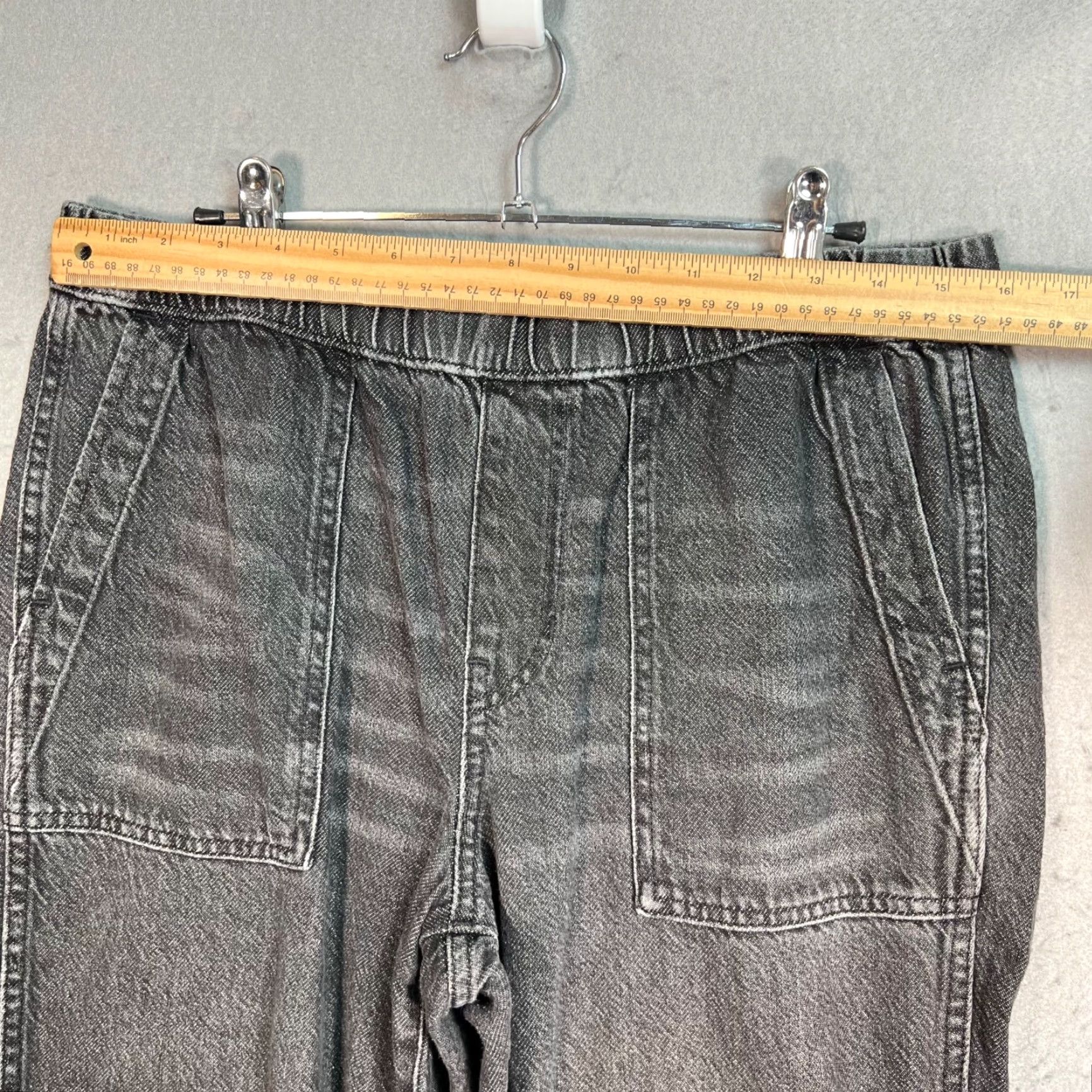 Madewell Madewell Jeans Pants Denim Jogger Elastic Waist Black Hem Frayed High Rise Women Size M Size 32" / US 10 / IT 46 - 5 Thumbnail