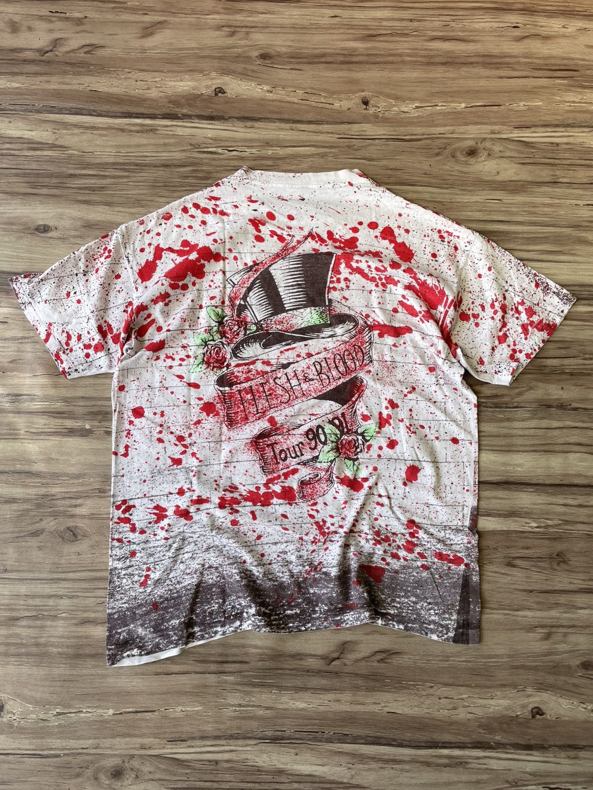 Band Tees Vintage 1990 Poison Fresh and Blood tee Size US L / EU 52-54 / 3 - 2 Thumbnail
