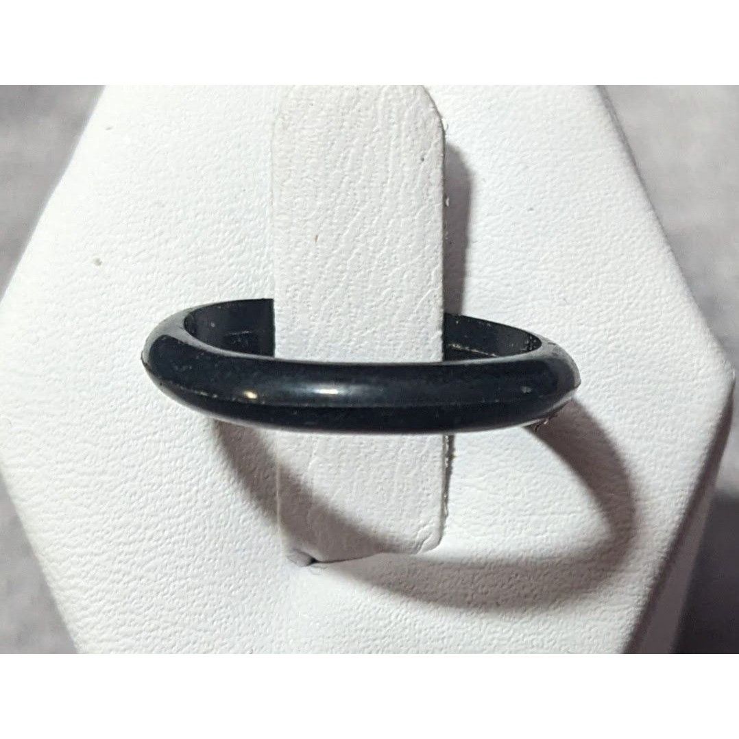 Other Simple Black Rubber Fashion Ring Size 6 1/4 Size ONE SIZE - 5 Thumbnail