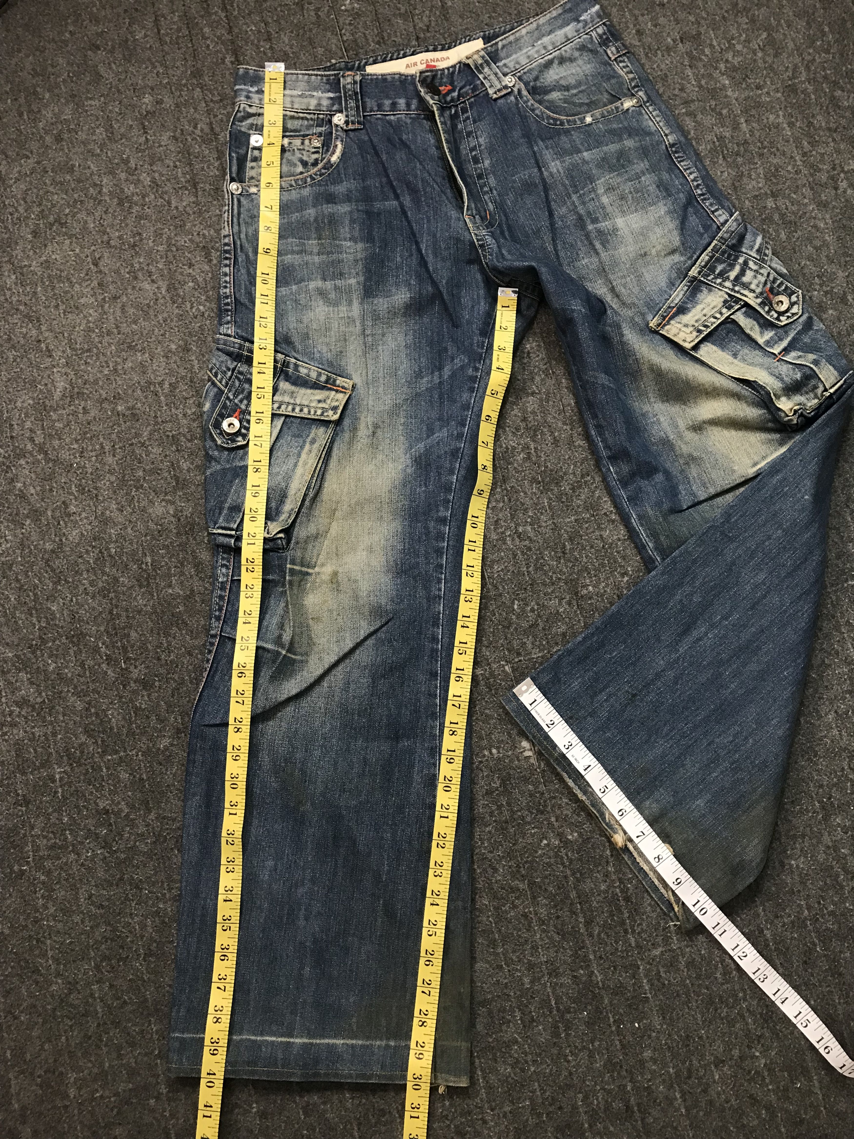 Other Air Canada Straight Cut Indigo Cargo Denim Jeans Size US 31 - 11 Thumbnail