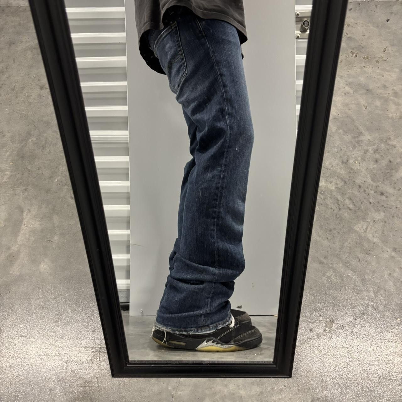 Japanese Brand × Vintage Crazy Vintage Y2K/2000s Grunge Dark Wash Bootcut Denim Jeans! Size US 30 / EU 46 - 2 Thumbnail