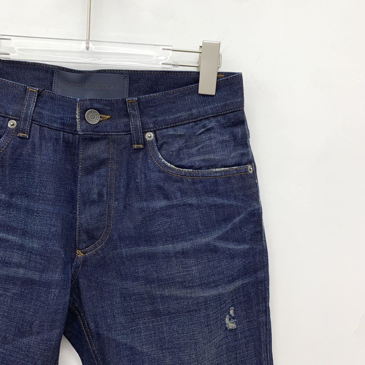 Dolce & Gabbana Dolce Gabbana Dark Blue Vintage Distressed Denim Pants K26WX Size US 30 / EU 46 - 3 Thumbnail