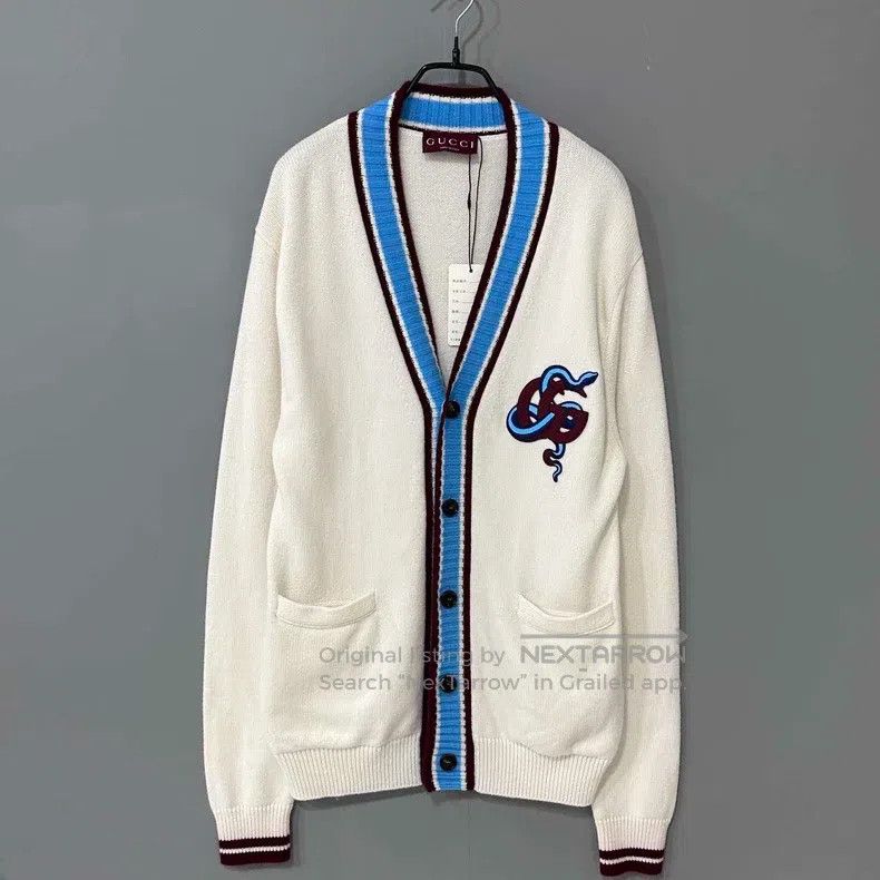 Gucci Gucci Snake Year Limited Blue and White Woollen Knitted Ca Size XS / US 0-2 / IT 36-38 - 1 Thumbnail