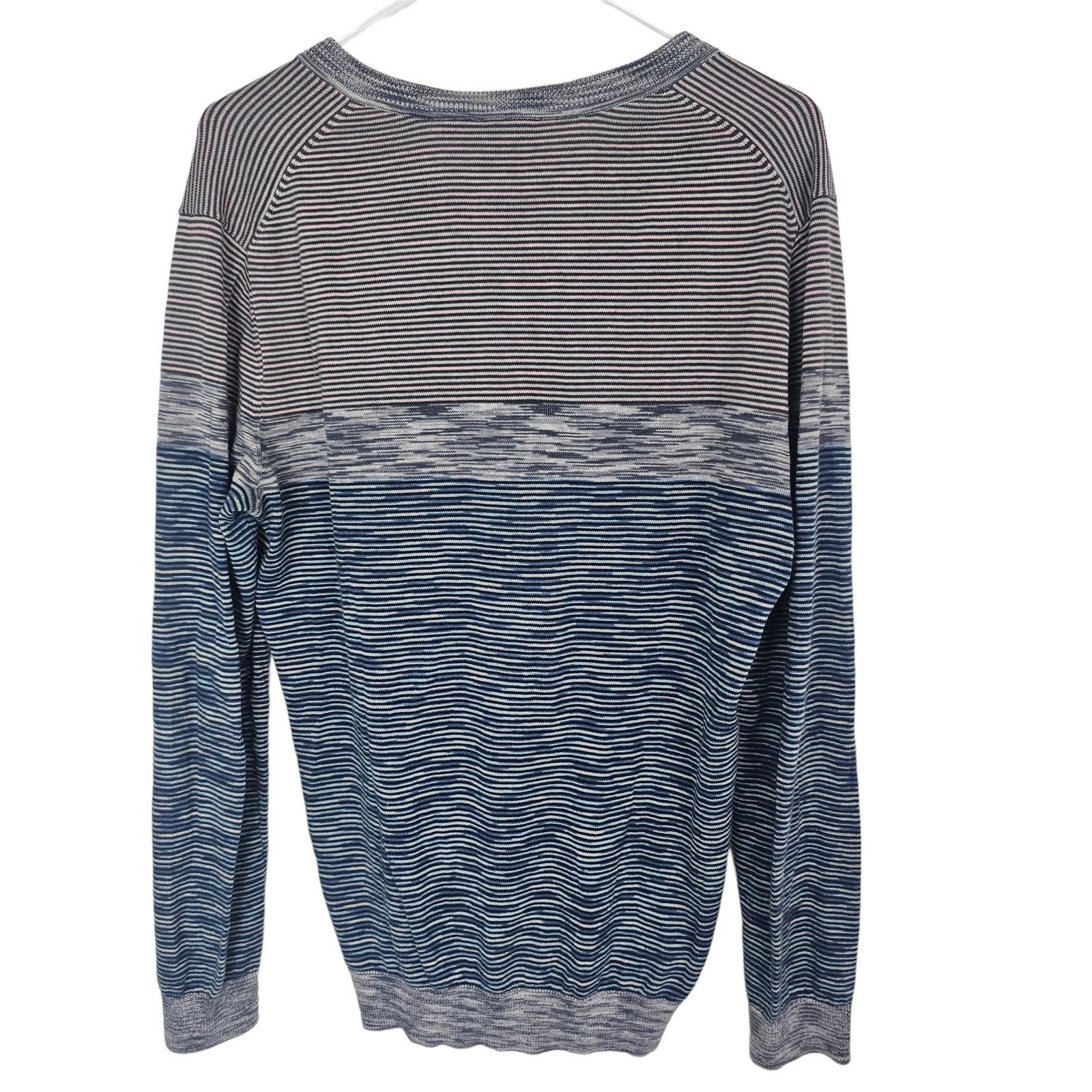 Armani Exchange Armani Exchange Mens Striped V-Neck Sweater Size M Designer Size US M / EU 48-50 / 2 - 8 Thumbnail