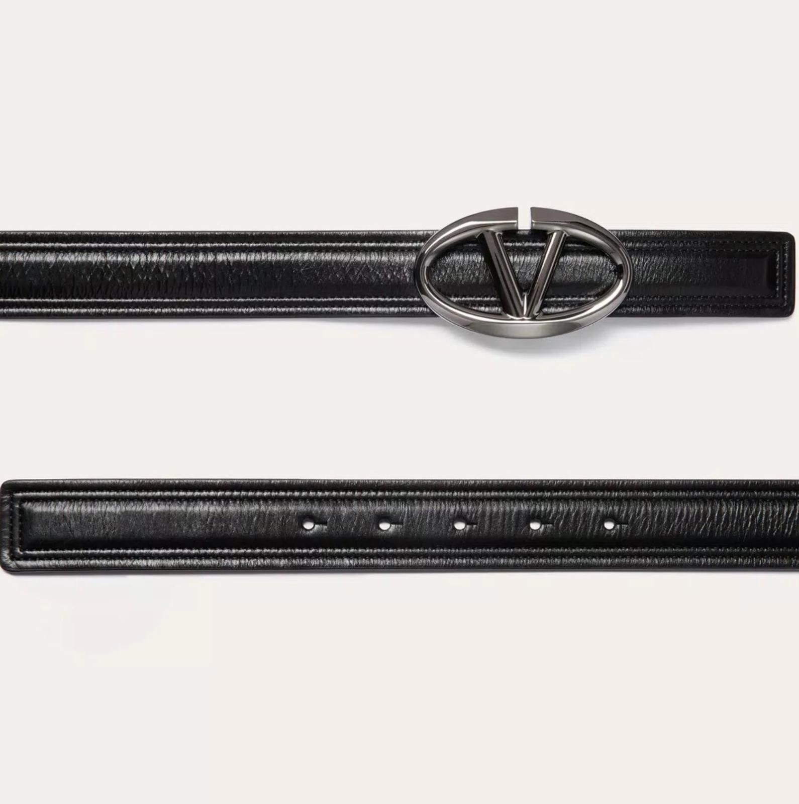 Valentino Valentino The Bold Edition Vlogo Shiny Belt Size 75 Size ONE SIZE - 3 Thumbnail