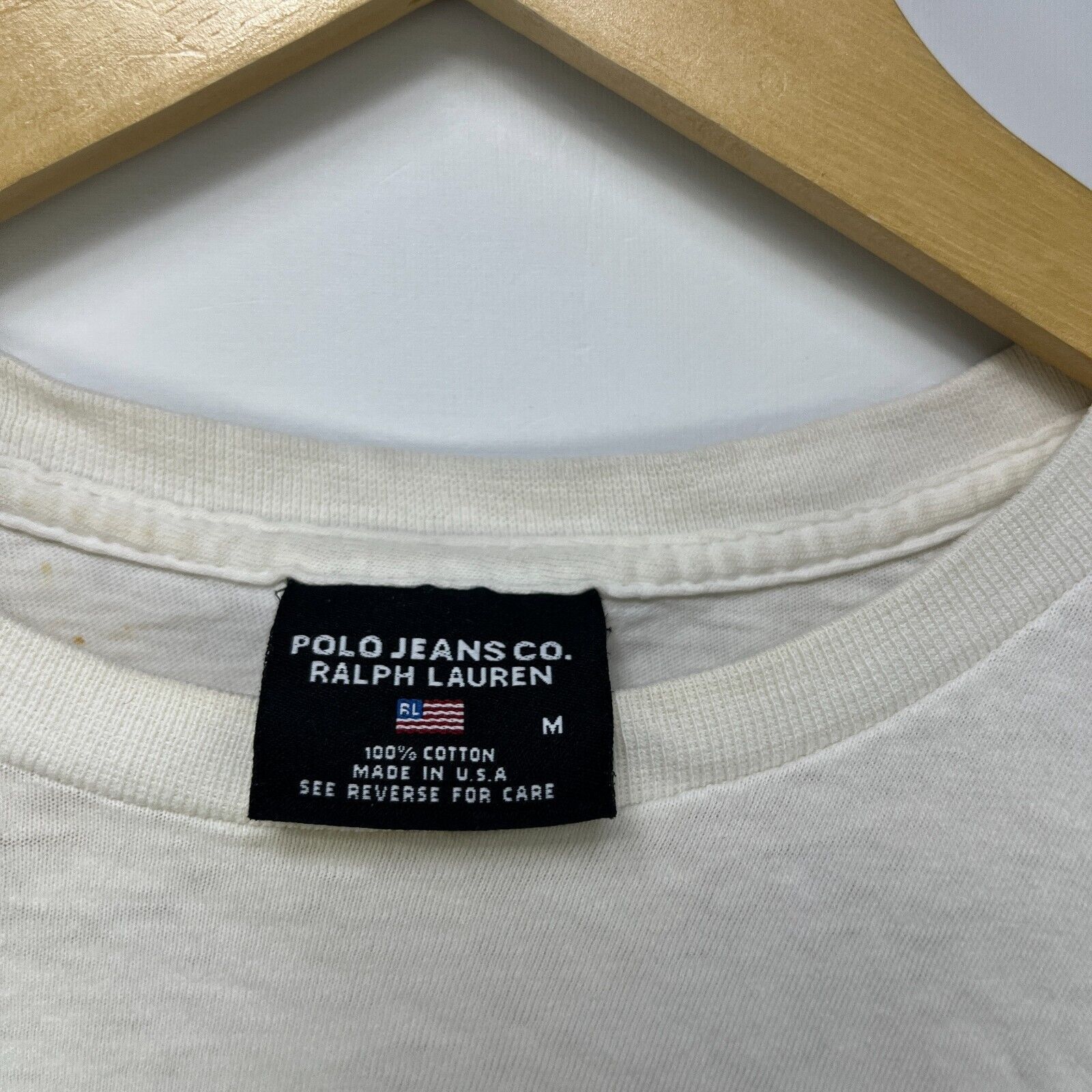 Ralph Lauren × Vintage Vintage 90s Polo Ralph Lauren Jeans T Shirt Medium Size US M / EU 48-50 / 2 - 3 Thumbnail