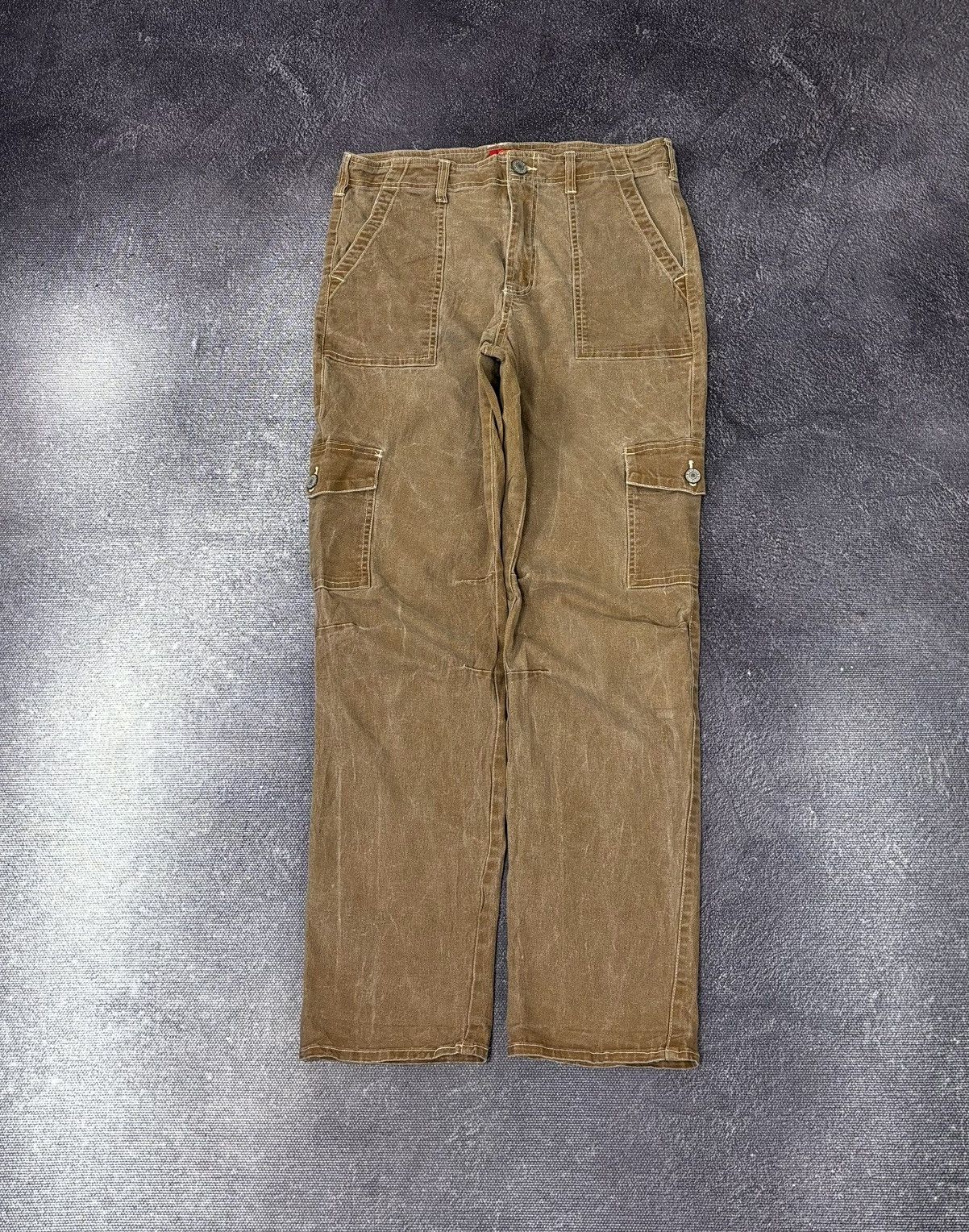 Dickies × Vintage Vintage Dickies Y2K American Hype Brown Utility Cargo Pants Size US 30 / EU 46 - 2 Thumbnail