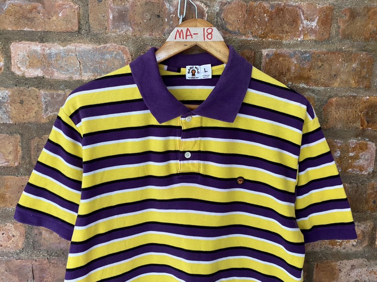 Bape 2008 Bape Milo stripe polo Size US L / EU 52-54 / 3 - 3 Thumbnail
