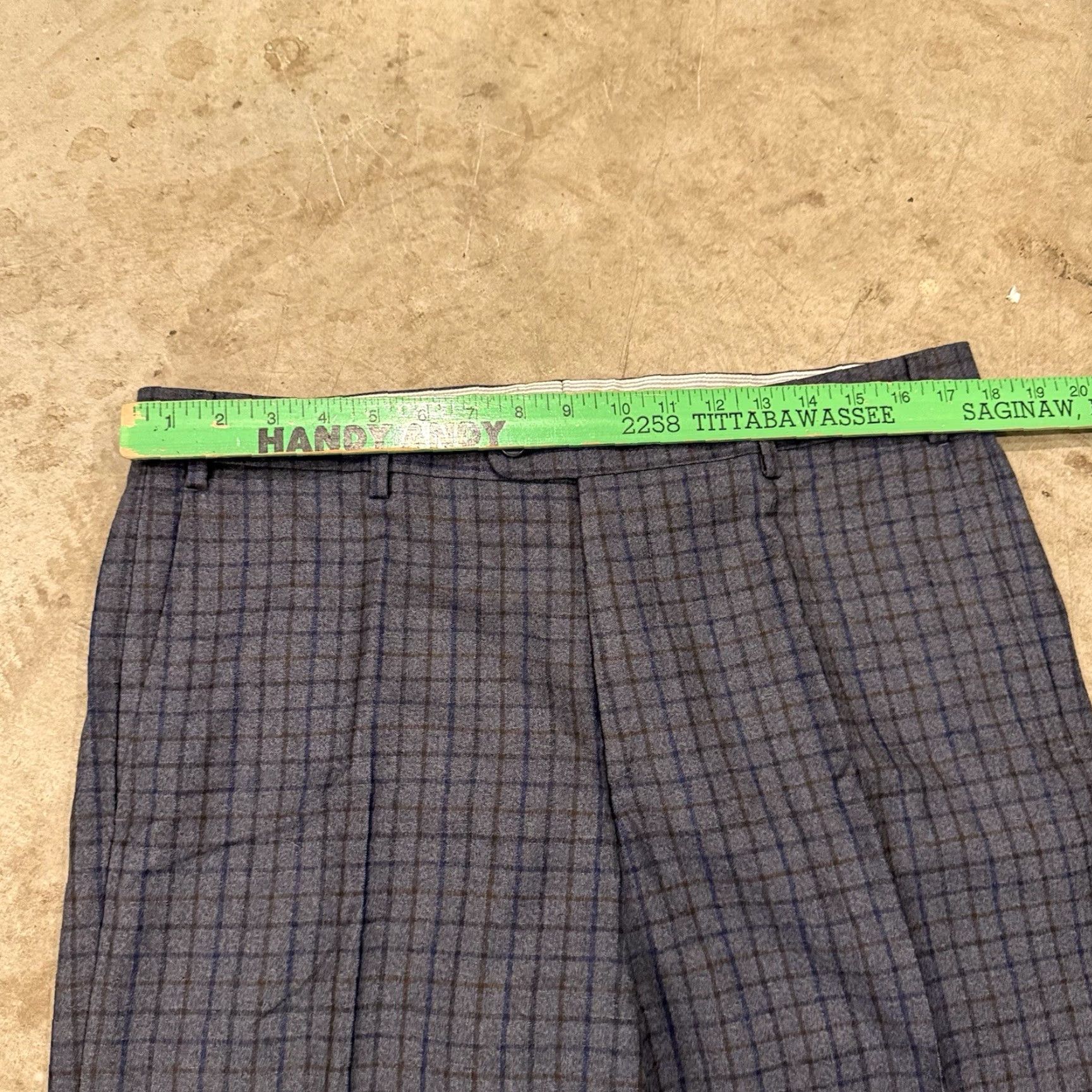 Zanella Zanella Pants Mens 36x29 Gray Plaid Devon Italy Wool Slacks Flat Front Office Size US 36 / EU 52 - 6 Thumbnail