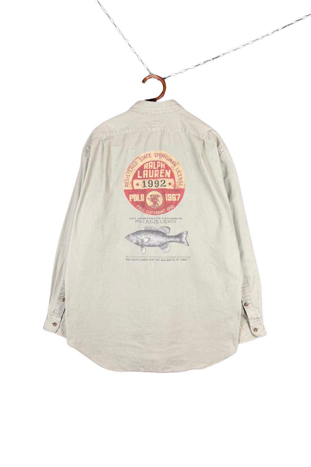 Polo Ralph Lauren PRL 1992 Polo Sportsman License Fishing Shirt – Rare Archive Size US XL / EU 56 / 4 - 1 Thumbnail
