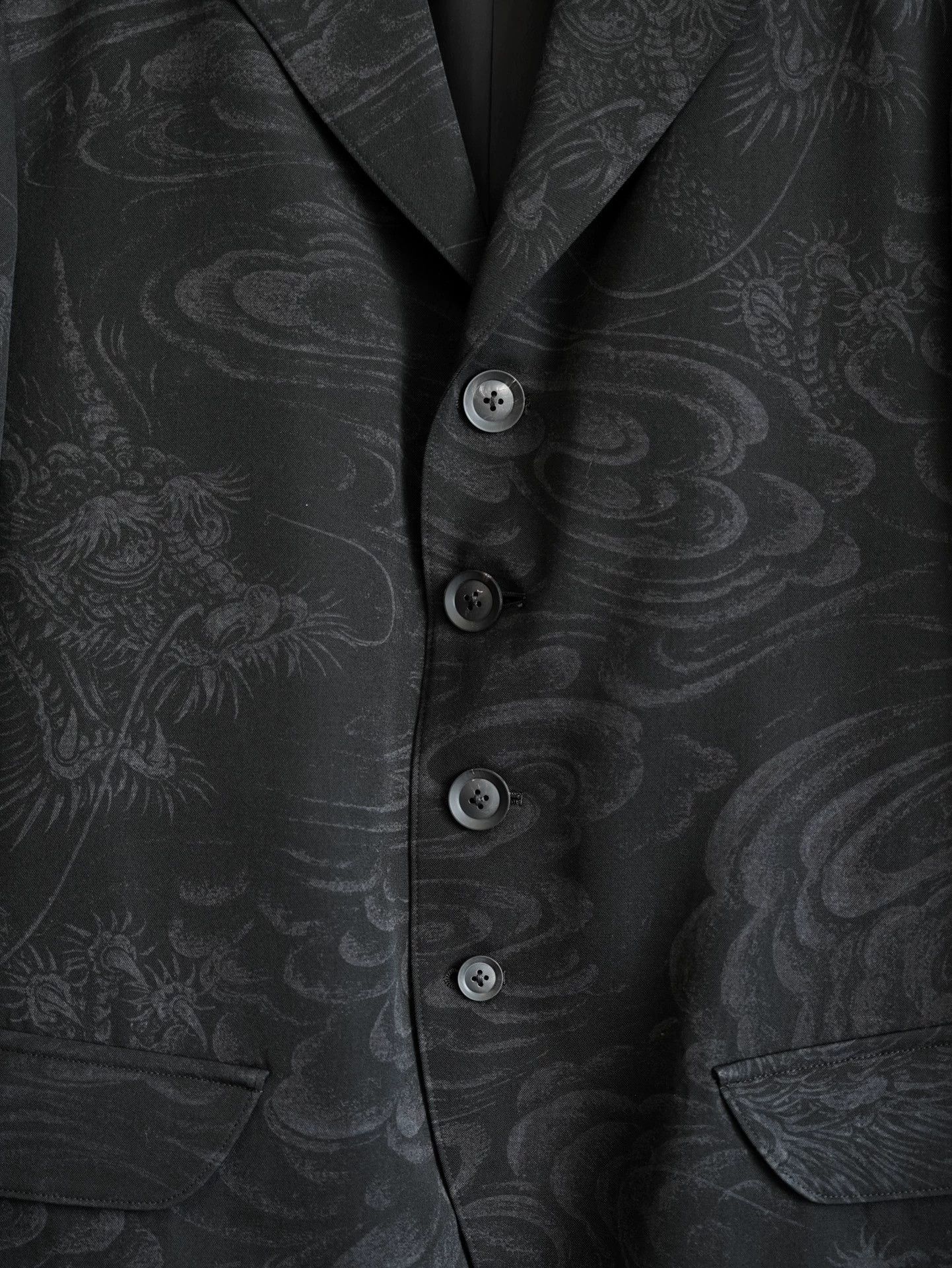 Yohji Yamamoto Yohji Yamamoto 22AW Resist Dye Old Dragon Cloud Jacket Size US L / EU 52-54 / 3 - 4 Thumbnail