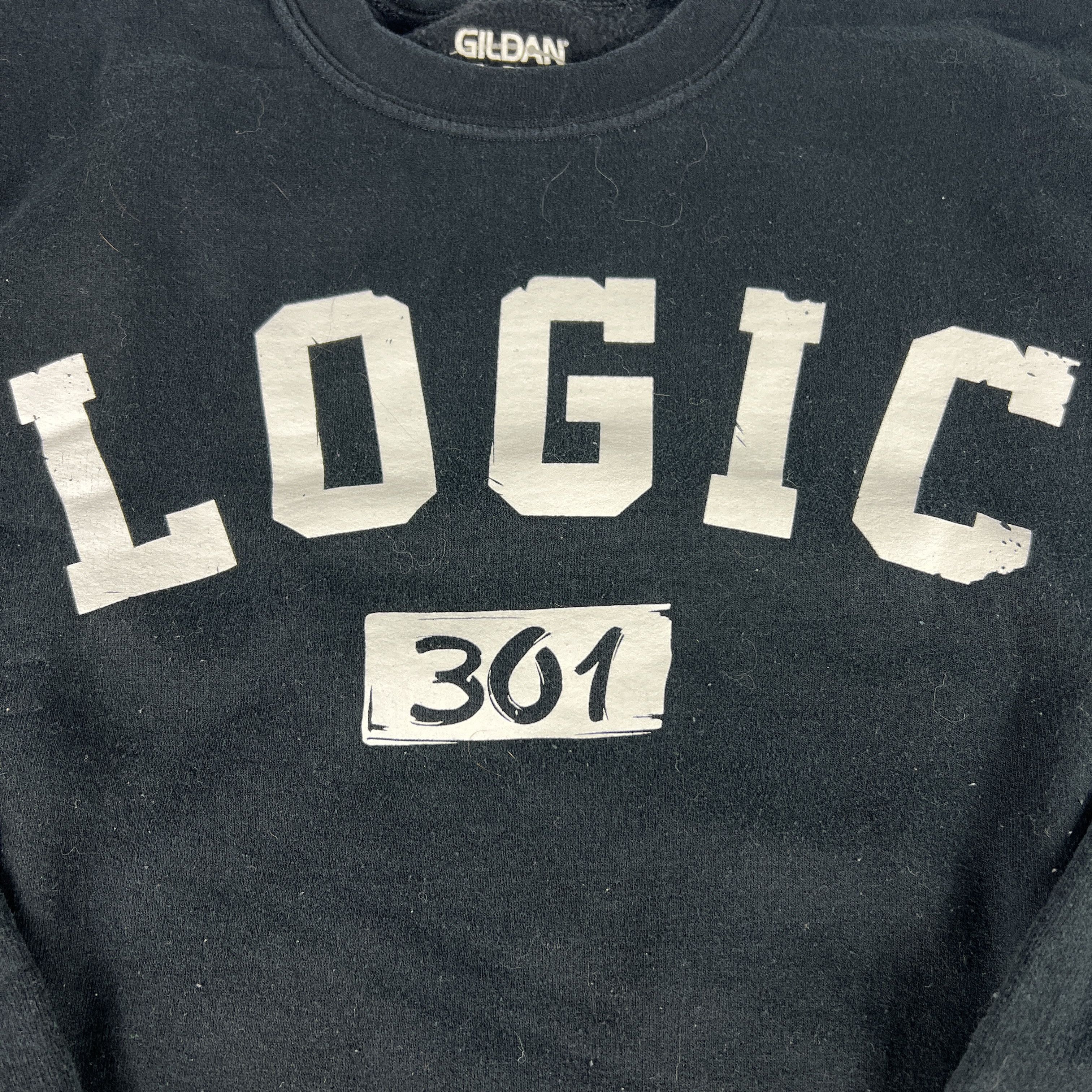 Rap Tees Logic 301 Rap Sweatshirt Black Faded Arch Logo Crewneck Size US M / EU 48-50 / 2 - 2 Thumbnail