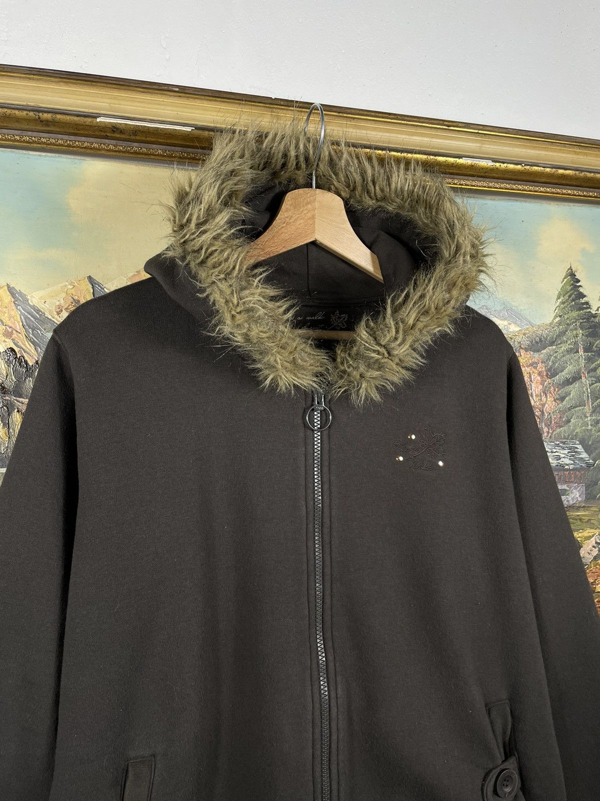 Le Grande Bleu (L.G.B.) × Vintage Retro 00s Fur Loose OversizeHoodie If six was nine style Size XL / US 12-14 / IT 48-50 - 5 Thumbnail