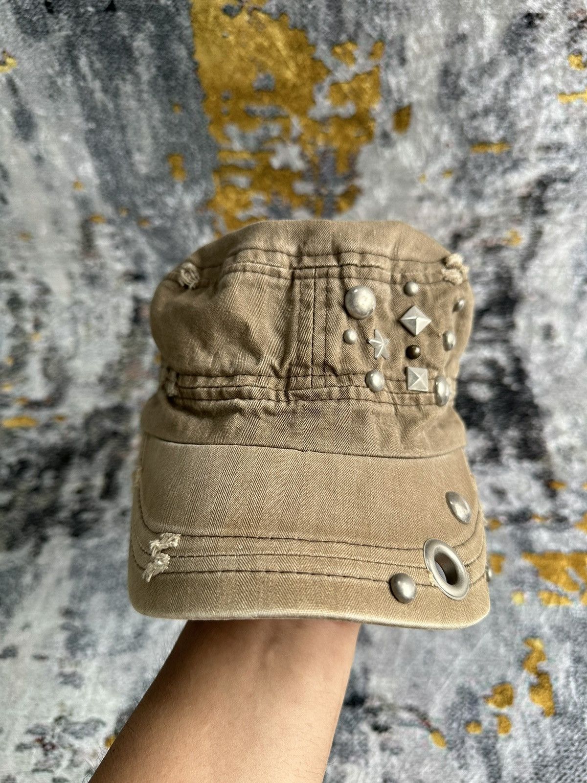 Beauty Beast PERFECT FADED JAPANESE STUDDED DISTRESSED CAP Size ONE SIZE - 1 Thumbnail