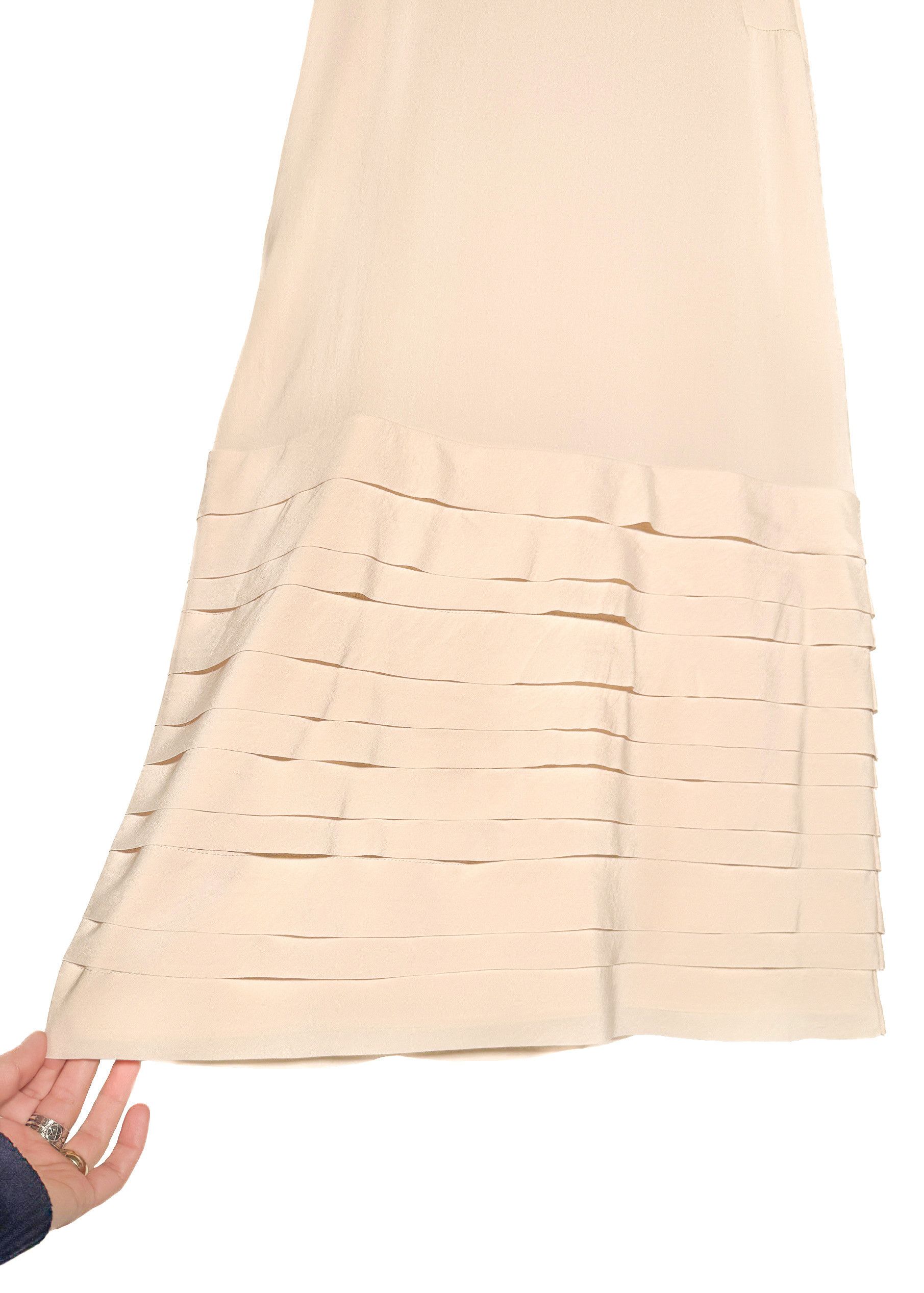 Brunello Cucinelli Brunello Cucinelli Peach Silk Pleat Accents Sleeveless Dress Size S / US 4 / IT 40 - 3 Thumbnail