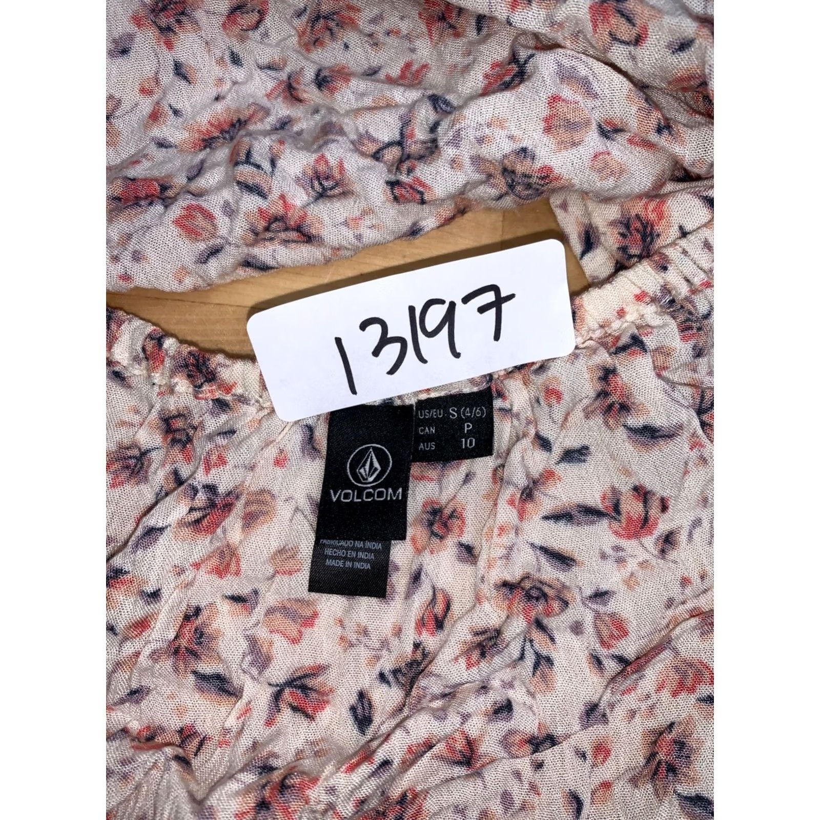 Volcom NWT Volcom Floral Cami Top Women S Casual Tank Top Boho Pink Cotton Sleeveless Spaghetti Strap Size S / US 4 / IT 40 - 2 Thumbnail