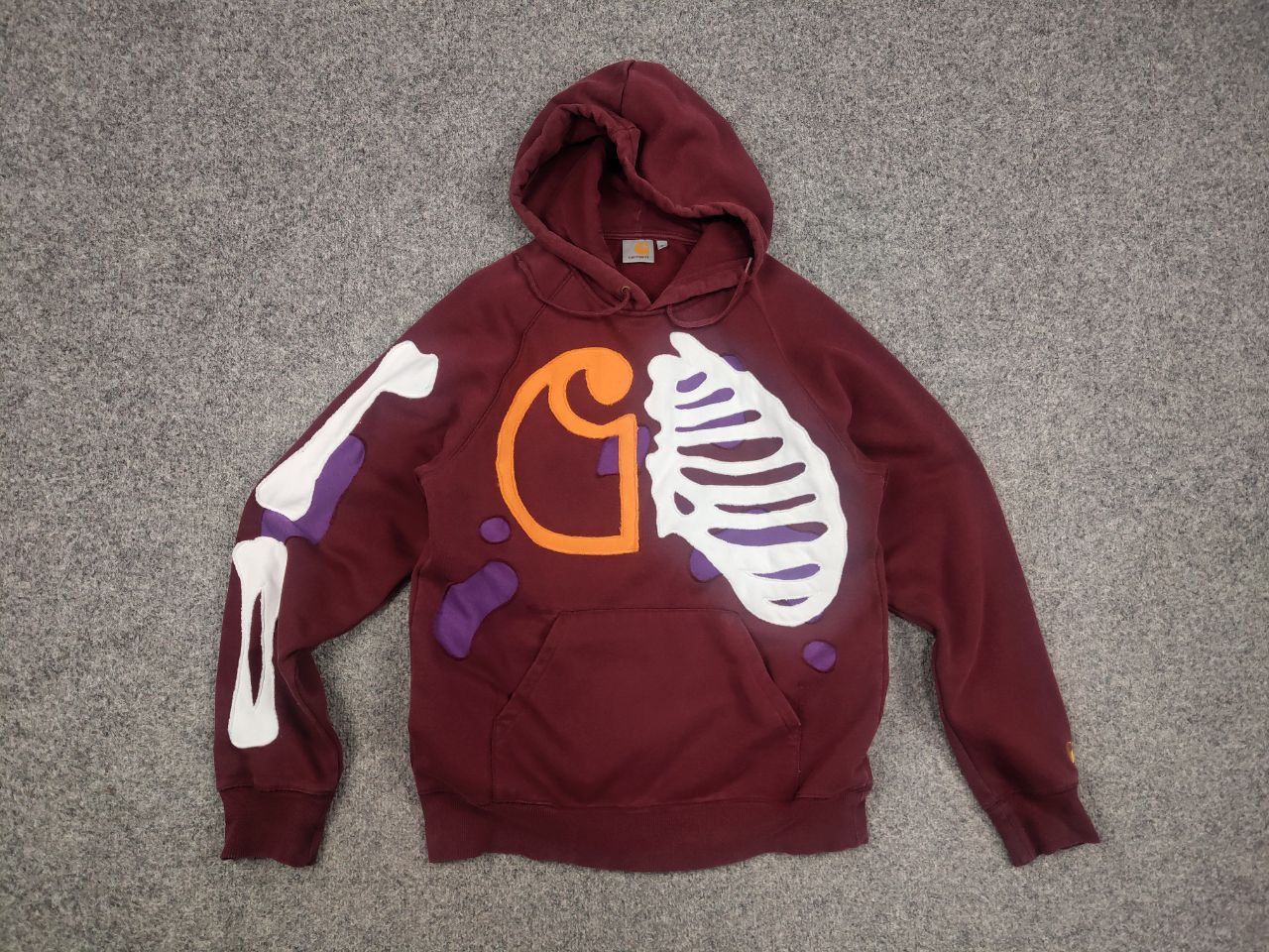 Carhartt Rare Carhartt Skeleton Logo vintage Hoodie Y2K Style Size US S / EU 44-46 / 1 - 8 Thumbnail