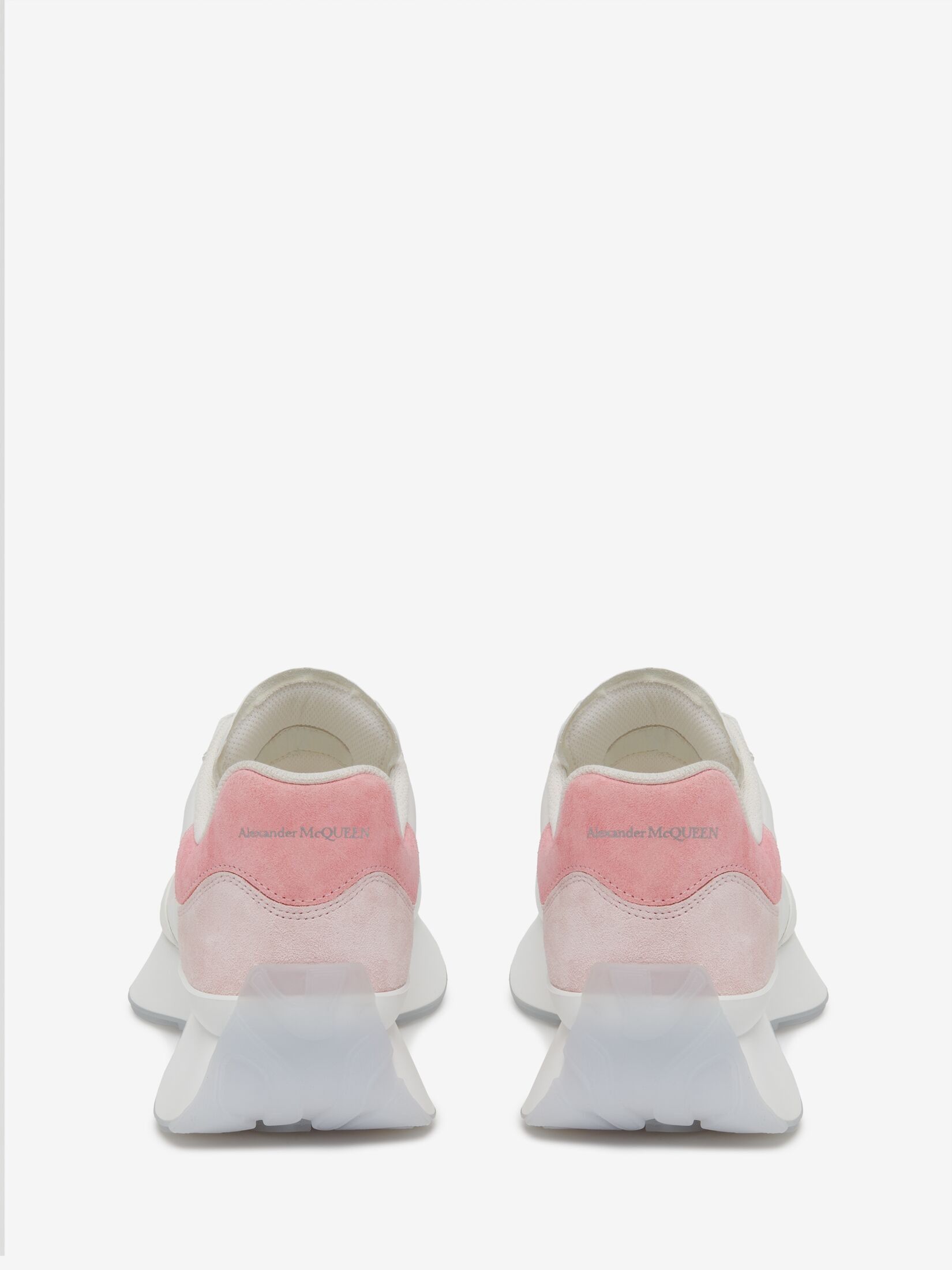 Alexander McQueen o1w1db10925 Sprint Runner in White/Powder Pink Size US 7 / IT 37 - 5 Thumbnail