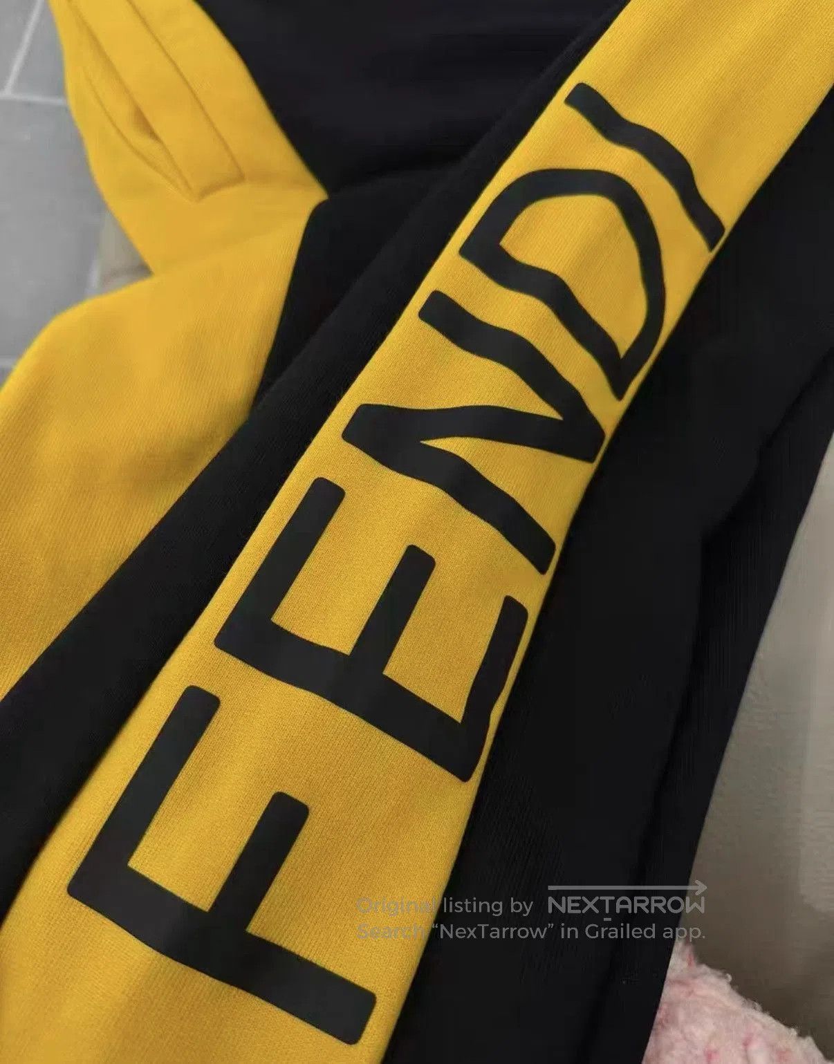 Fendi Black Athletic Shorts with Yellow Side Stripes. Size US 36 / EU 52 - 7 Thumbnail