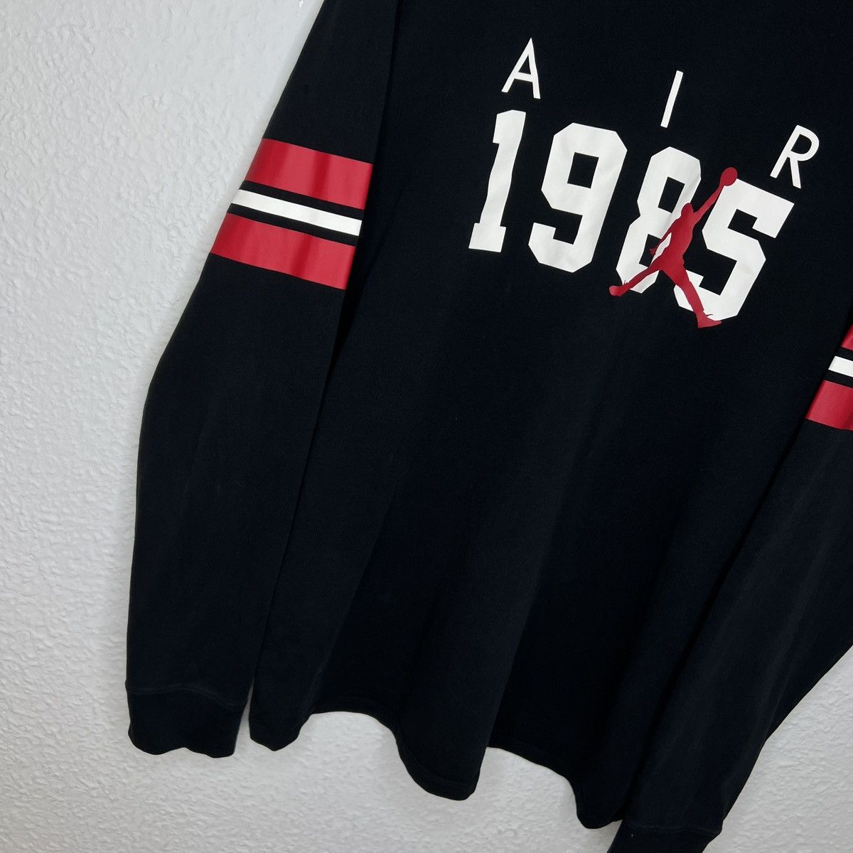 Jordan Brand Nike Air Jordan Longsleeve Black Logo 1985 Retro Y2K Drill Size US L / EU 52-54 / 3 - 2 Thumbnail