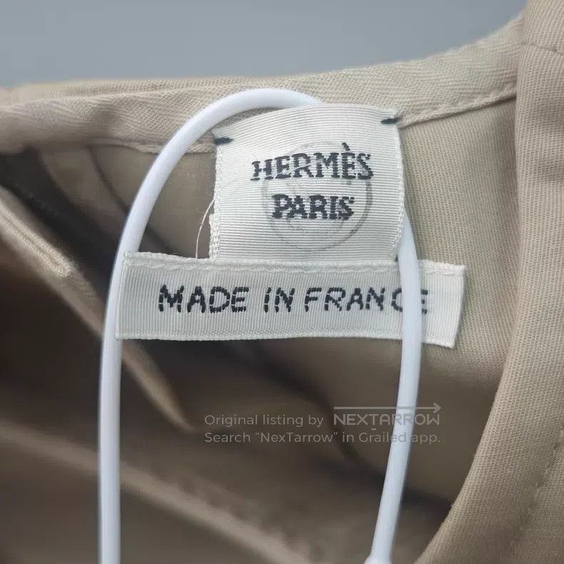 Hermes Hermes Khaki Vest Dress with Belt Size S / US 4 / IT 40 - 5 Thumbnail