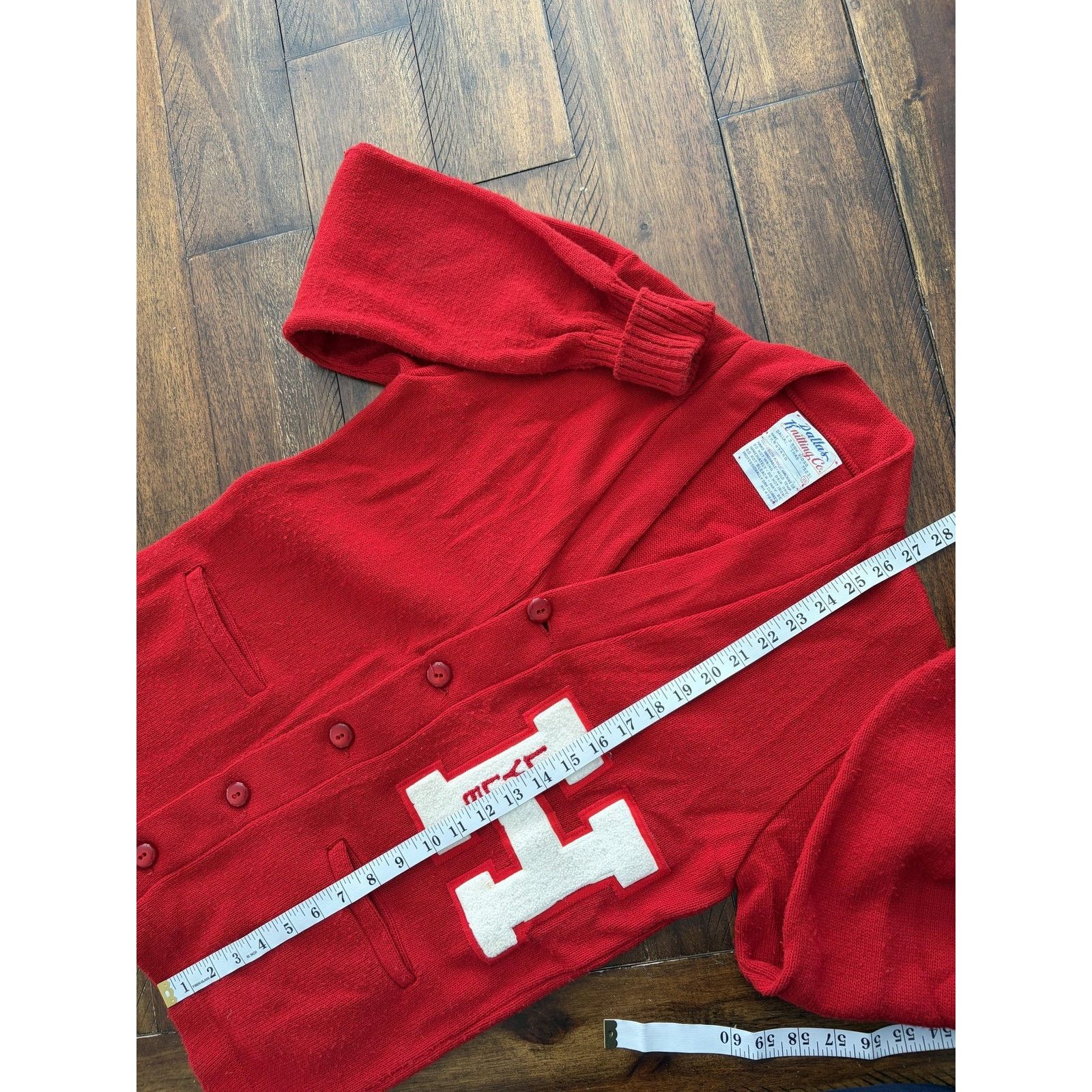 Vintage Vtg Dallas Knitting Co Sweater M Letterman Cardigan Varsity Size US M / EU 48-50 / 2 - 8 Thumbnail
