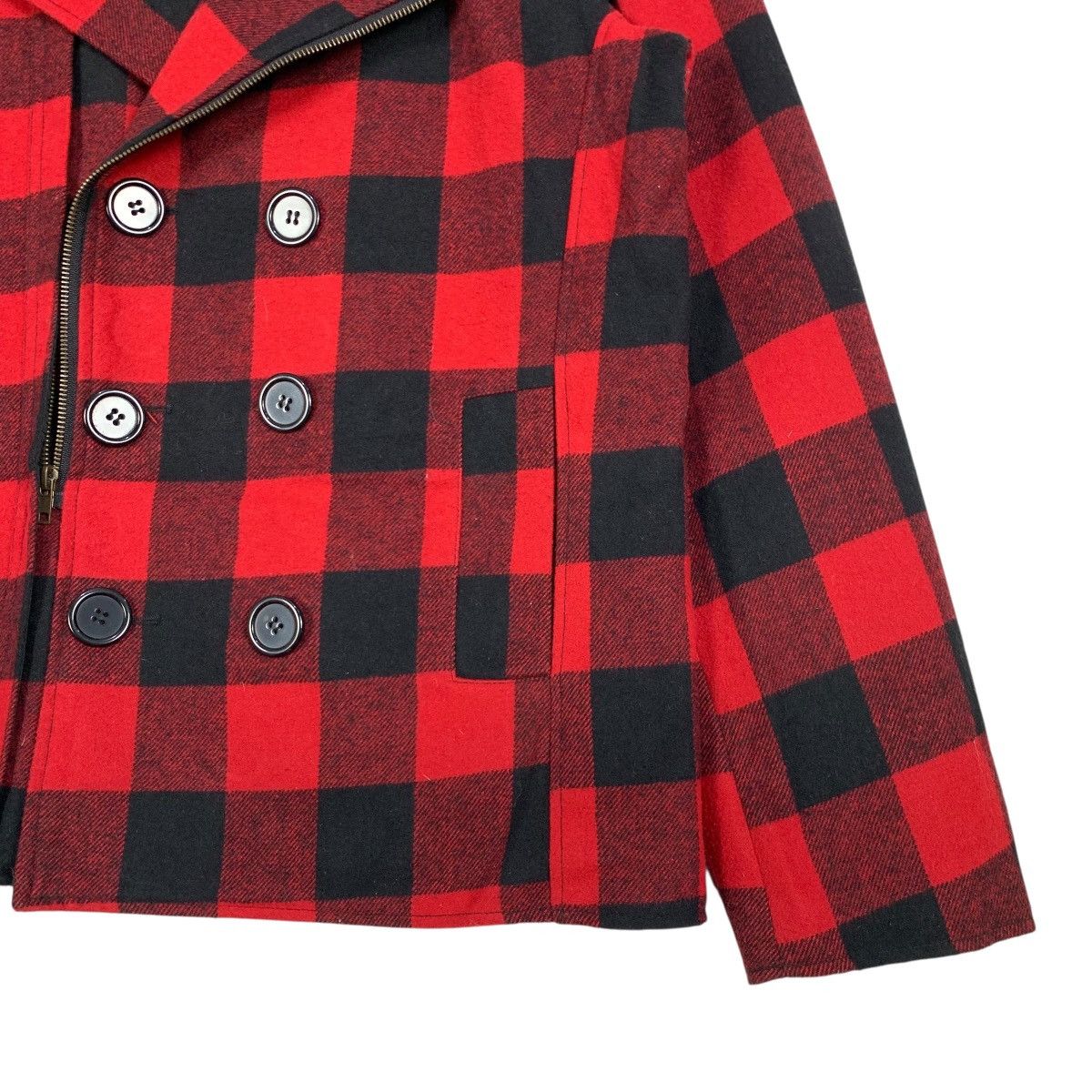 If Six Was Nine Vintage Flannel Jacket Double Collar Women Tartan Jacket Size S / US 4 / IT 40 - 6 Thumbnail