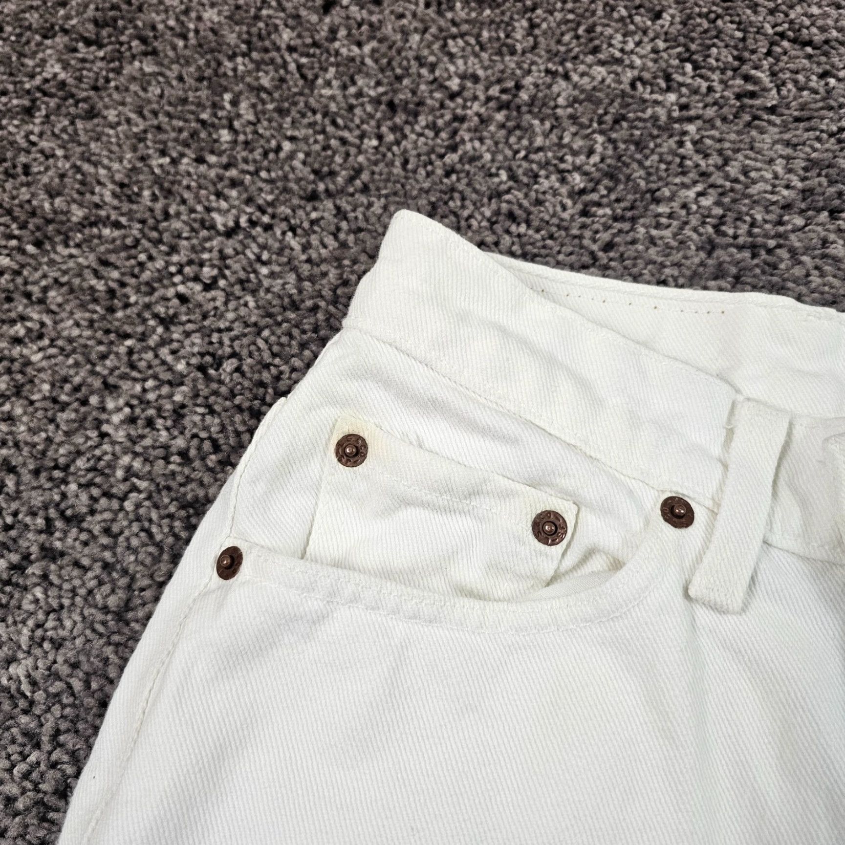 Levi's VINTAGE Levi's Jeans 512 Womens Slim White 1 High Rise Denim 21x26 USA Size 42" / US 20 - 3 Thumbnail