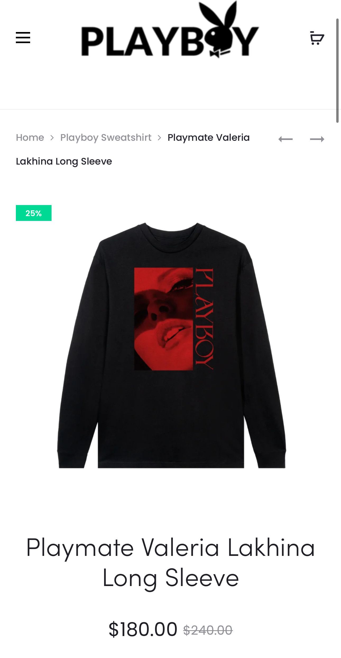 Playboy Playmate valeria Lakhina Long Sleeve Size US L / EU 52-54 / 3 - 5 Thumbnail