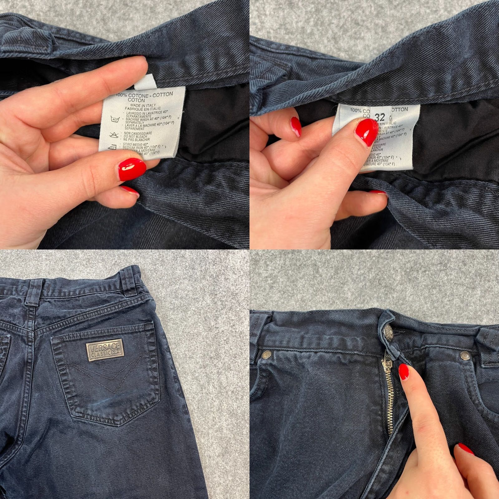 Versace Versace Jeans Regular Tapered Jeans 30 Regular Dark Blue Indigo 5-Pocket Mens Denim Italy Vintage Size US 30 / EU 46 - 8 Thumbnail