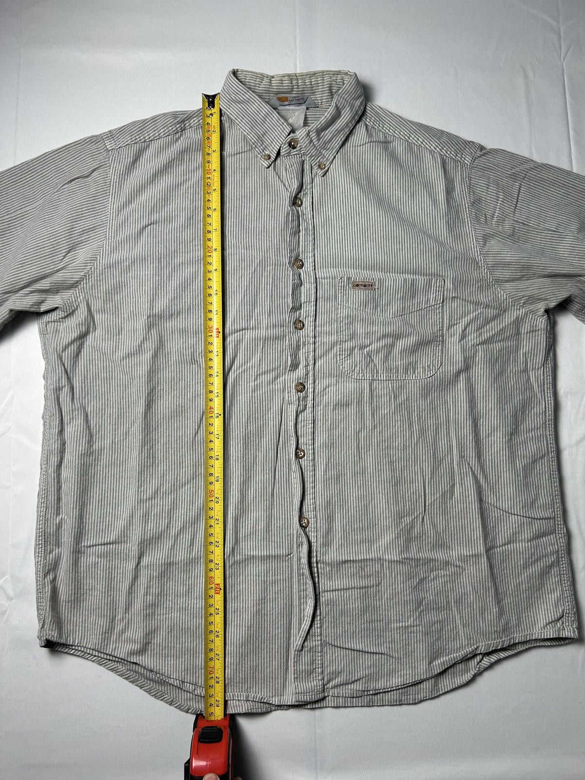 Carhartt Carhartt Pocket Shirt Heavyweight Pinstripe Workwear Grey Size US XL / EU 56 / 4 - 6 Thumbnail