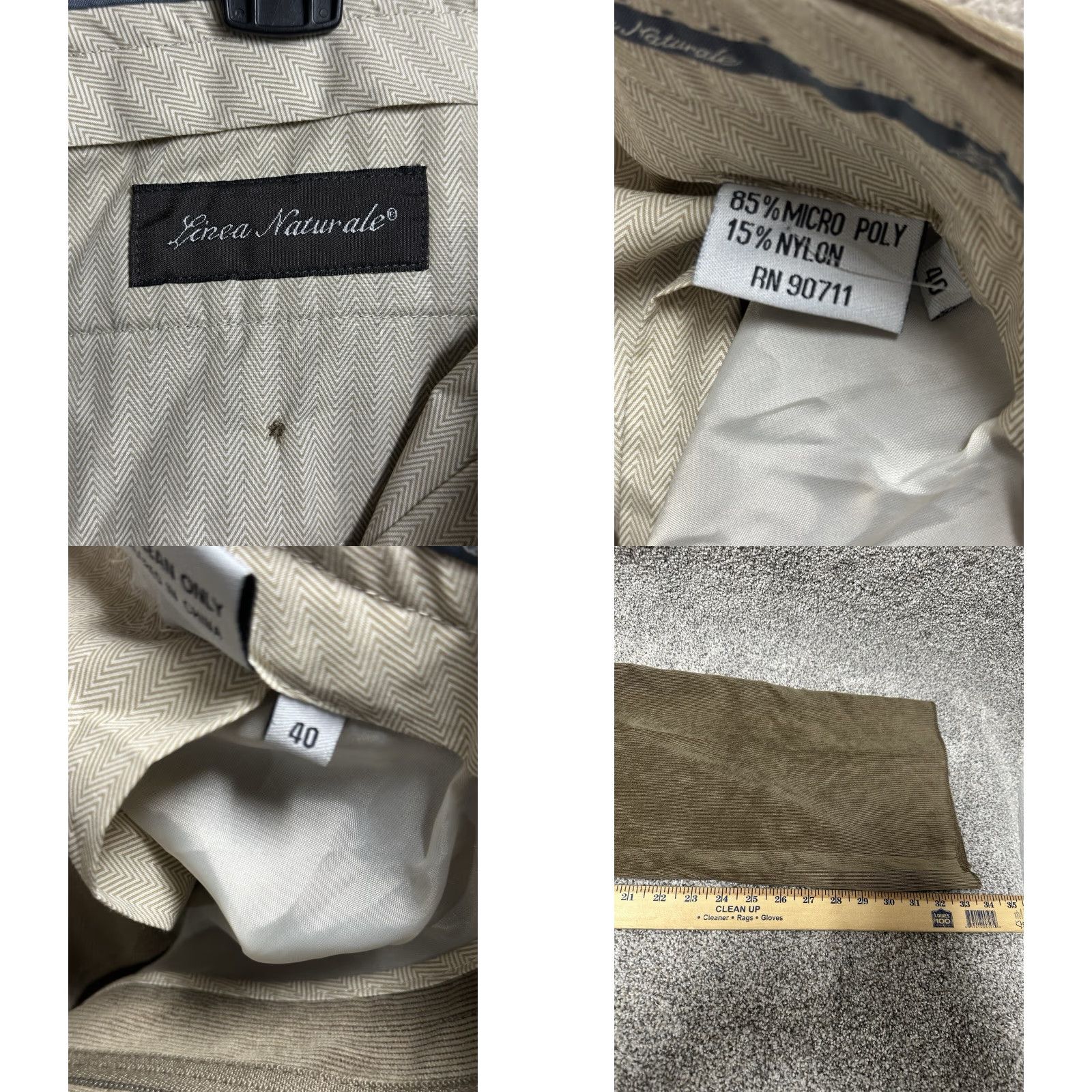 Vintage Line Naturale Pants Mens 40R 90s Vintage Pleated Ribbed Minimalist Brown Dress Pants Mens 90s Nature Size US 40 / EU 56 - 8 Thumbnail