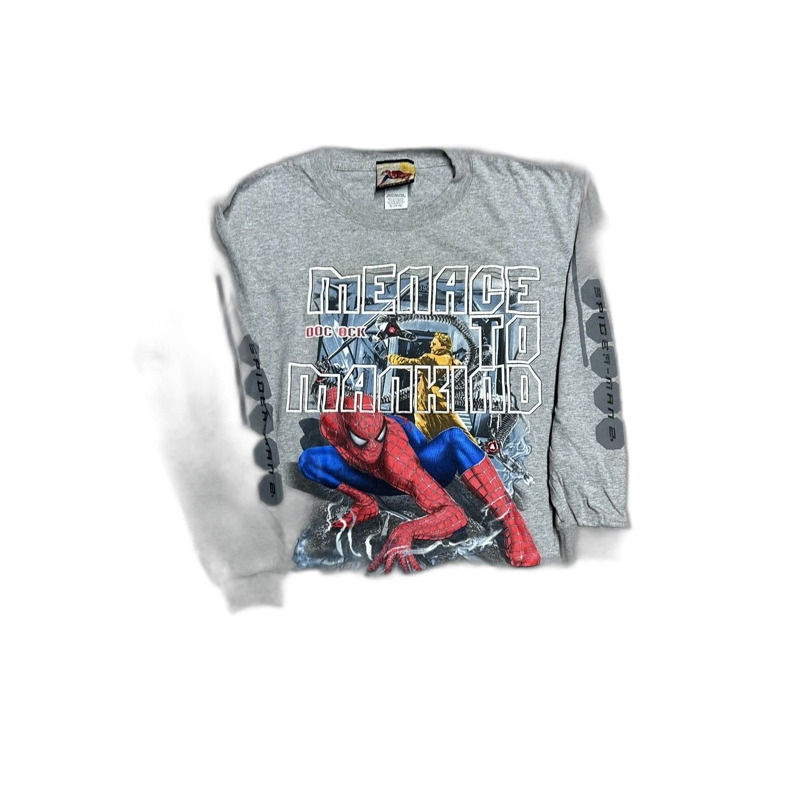 Disney Vintage Spiderman 2 Movie Long Sleeve Shirt "Menace to Manki Size US S / EU 44-46 / 1 - 1 Thumbnail